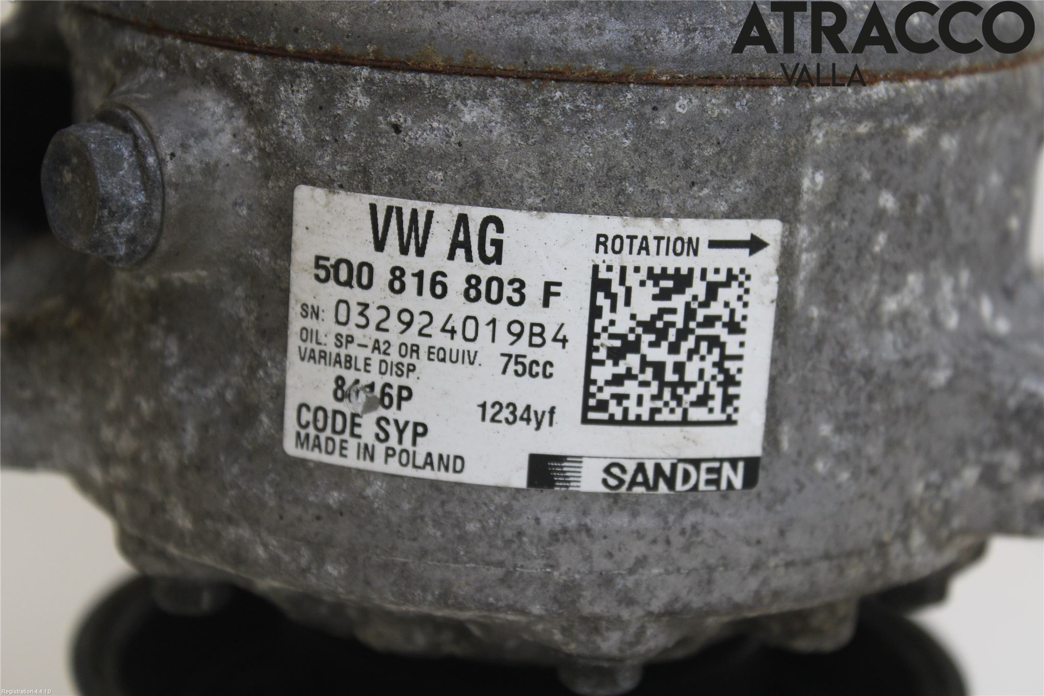 Volkswagen VW PASSAT 15-19 Varme Ac Kompressor
