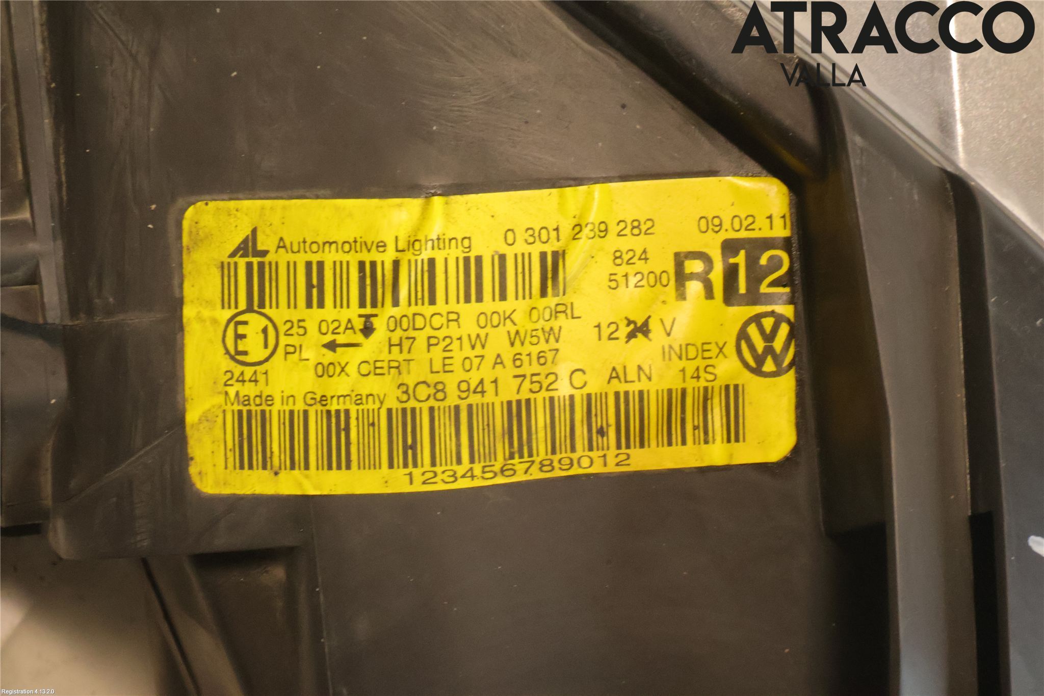 Volkswagen VW PASSAT CC 08-16 Frontlykt Høyre