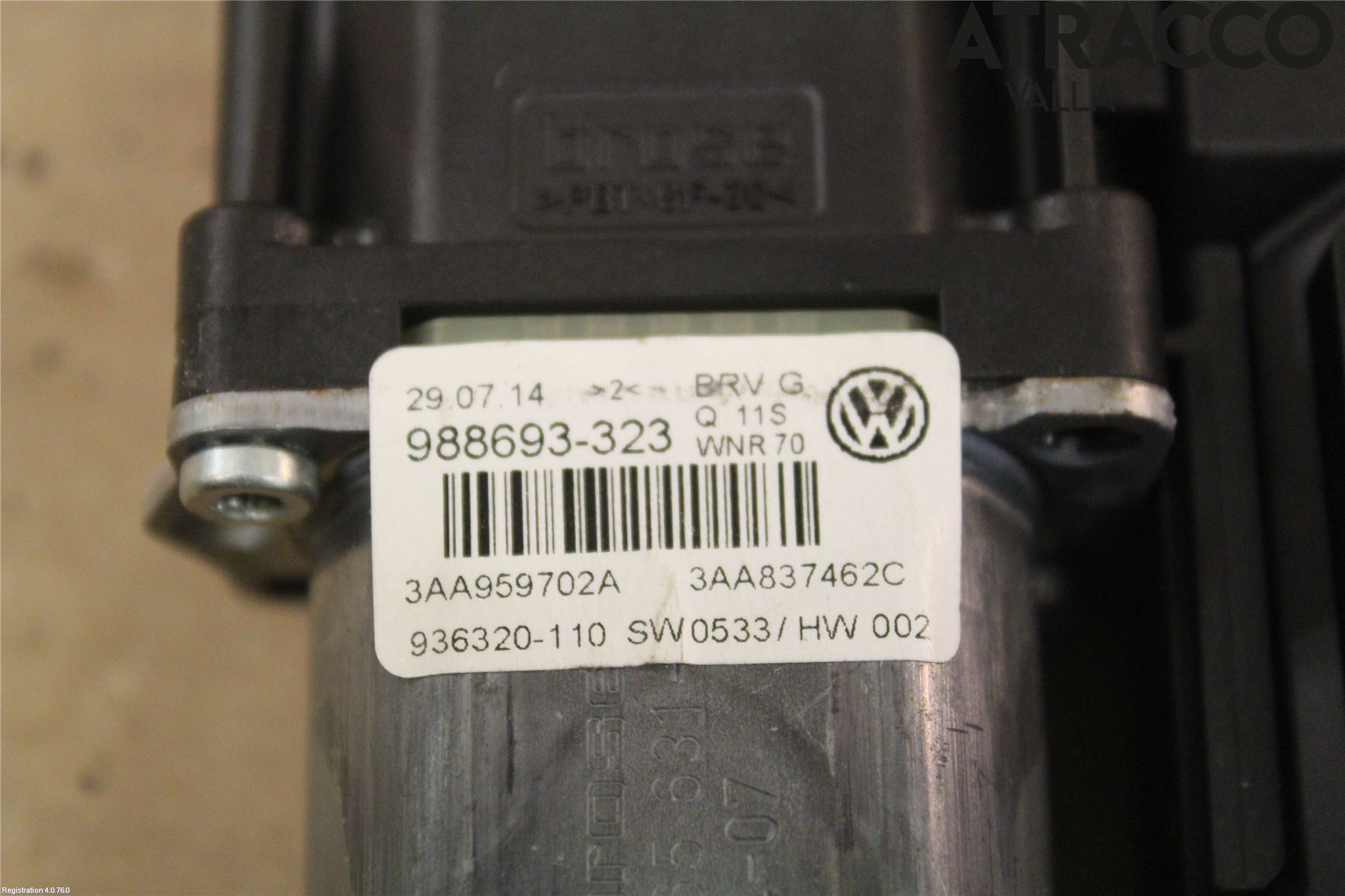 Volkswagen VW PASSAT 11-14 Vindusheismotor