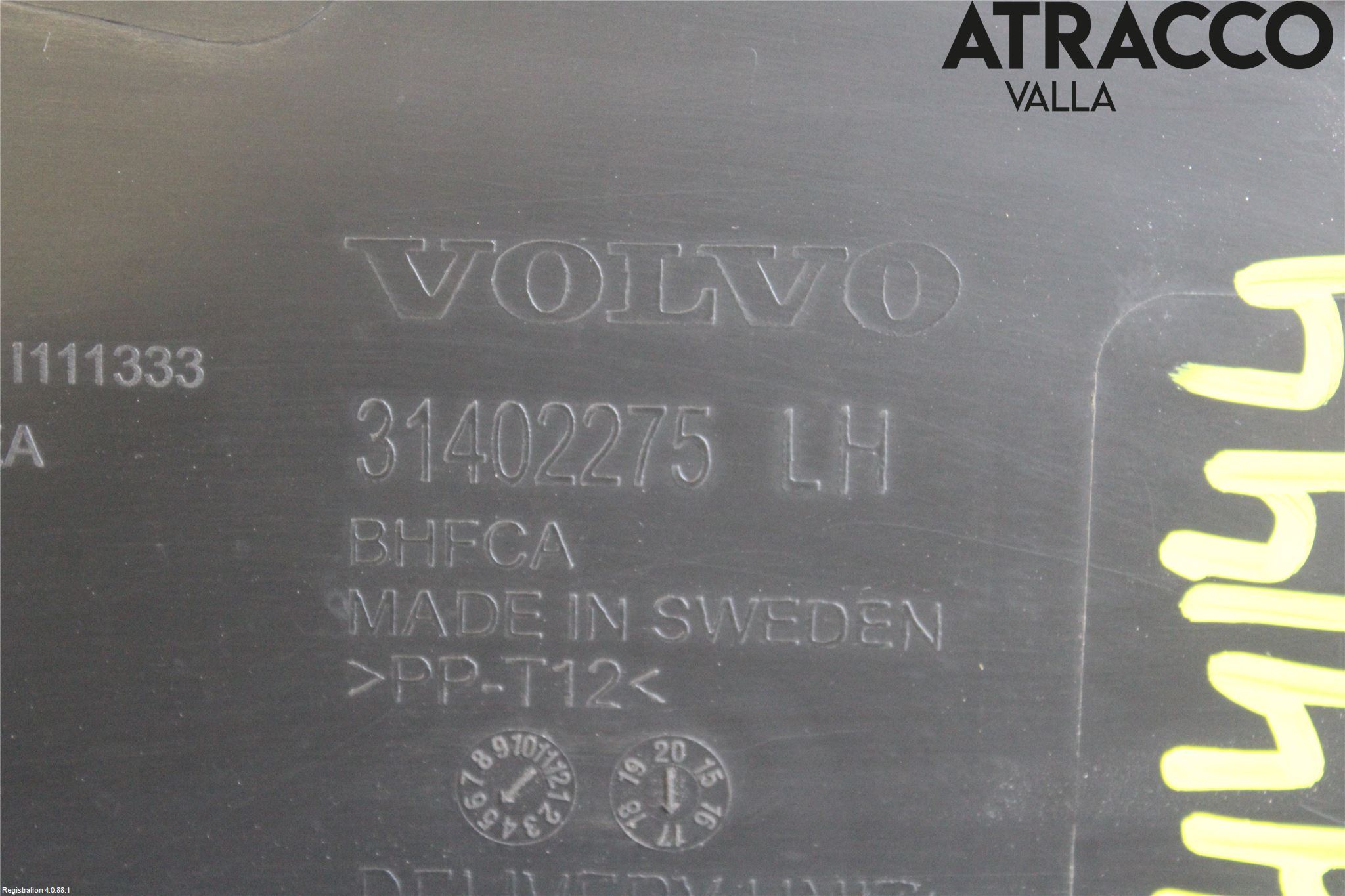 Volvo V90 17->> Visker Deksel-Grill-Under Frr