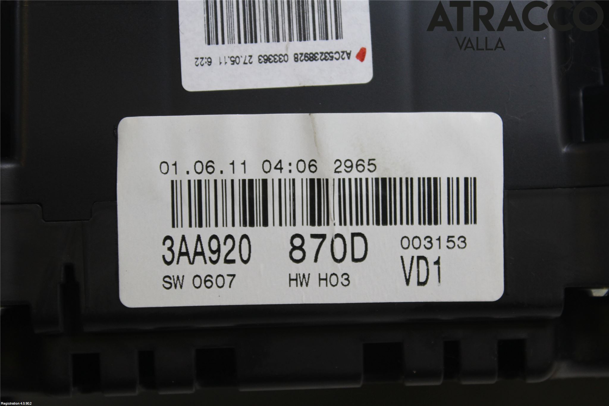 Volkswagen VW PASSAT 11-14 Instr Kombinert