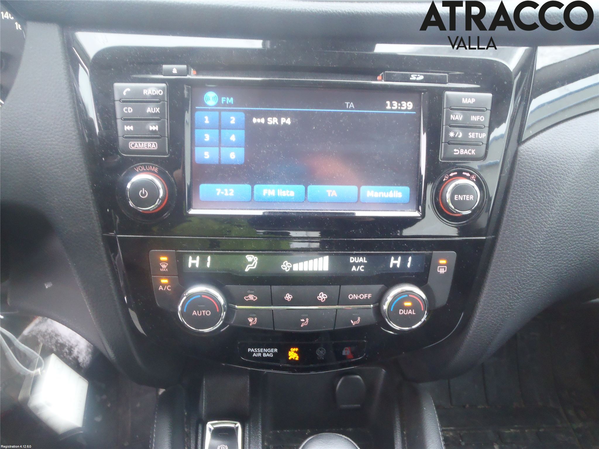 Nissan QASHQAI 14-17 Varme Ac Betjening-Display