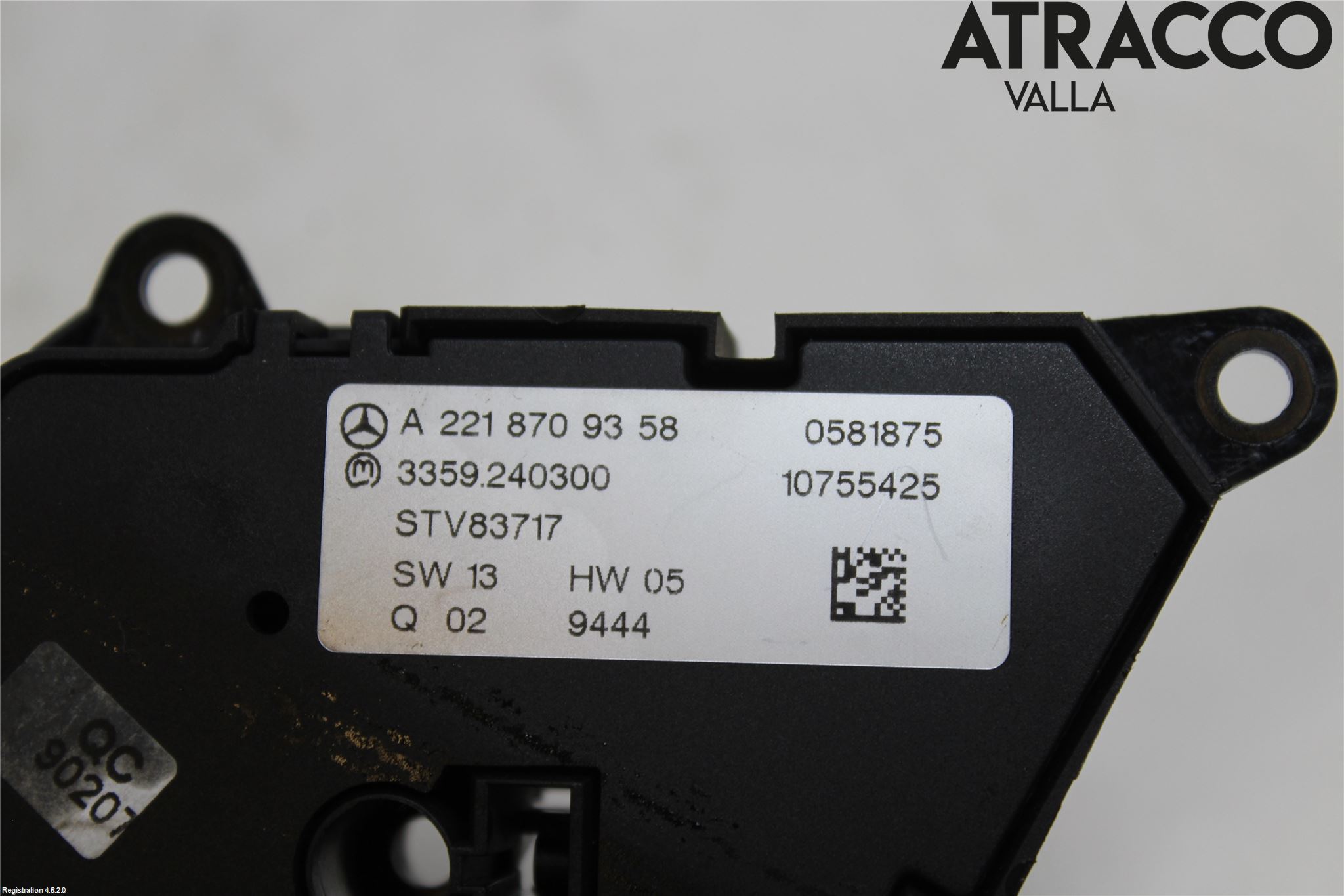 Mercedes-Benz MB S-KLASS (W221) 05-13 Bryter Sete Regulering