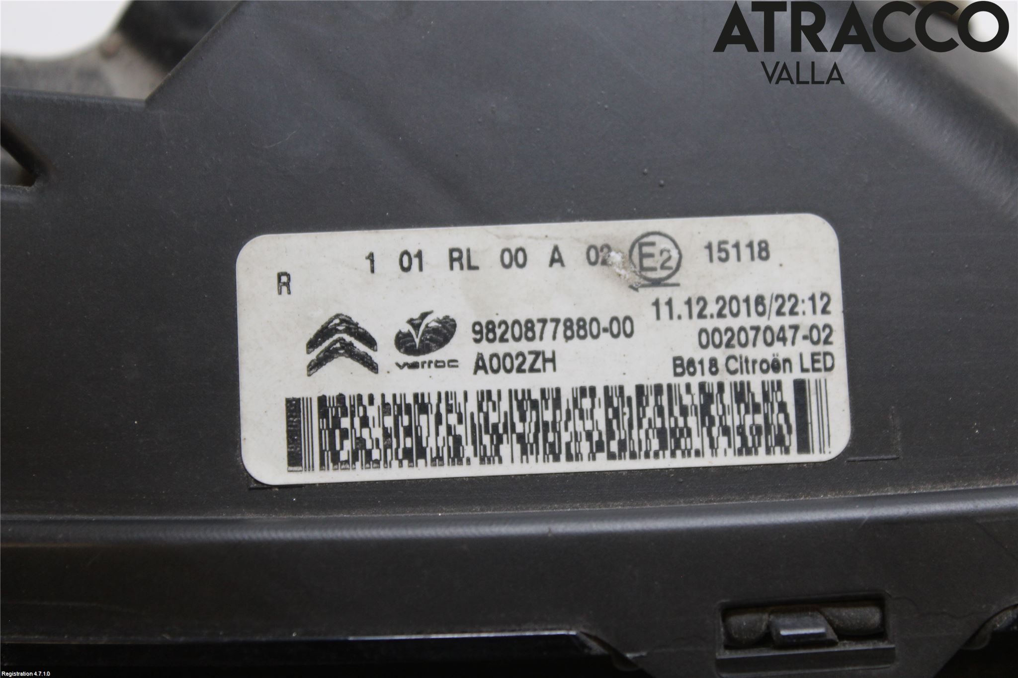 Citroen C3 AIRCROSS 18-23 Parklykt Foran Høyre