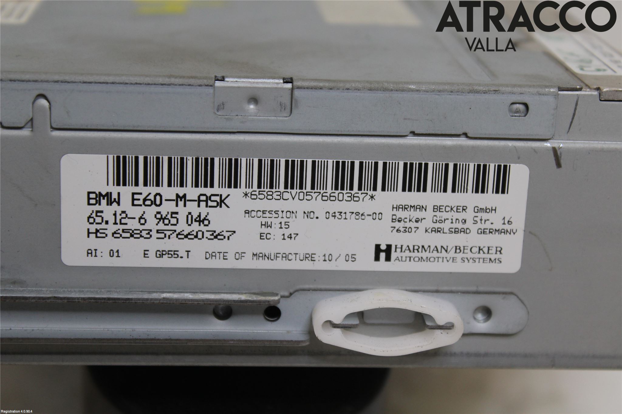 BMW 5 E60/61 Sed/Tou 02-10 Stereo Radio Med Cd