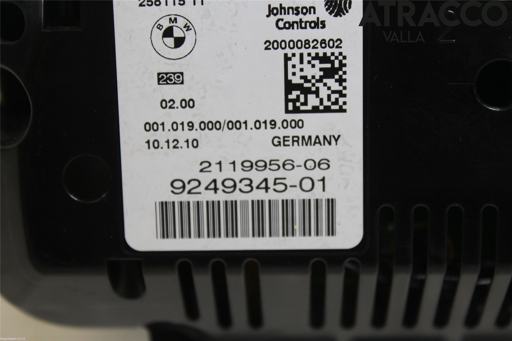 BMW 5 F10/F11/F18 09-17 Instr Kombinert