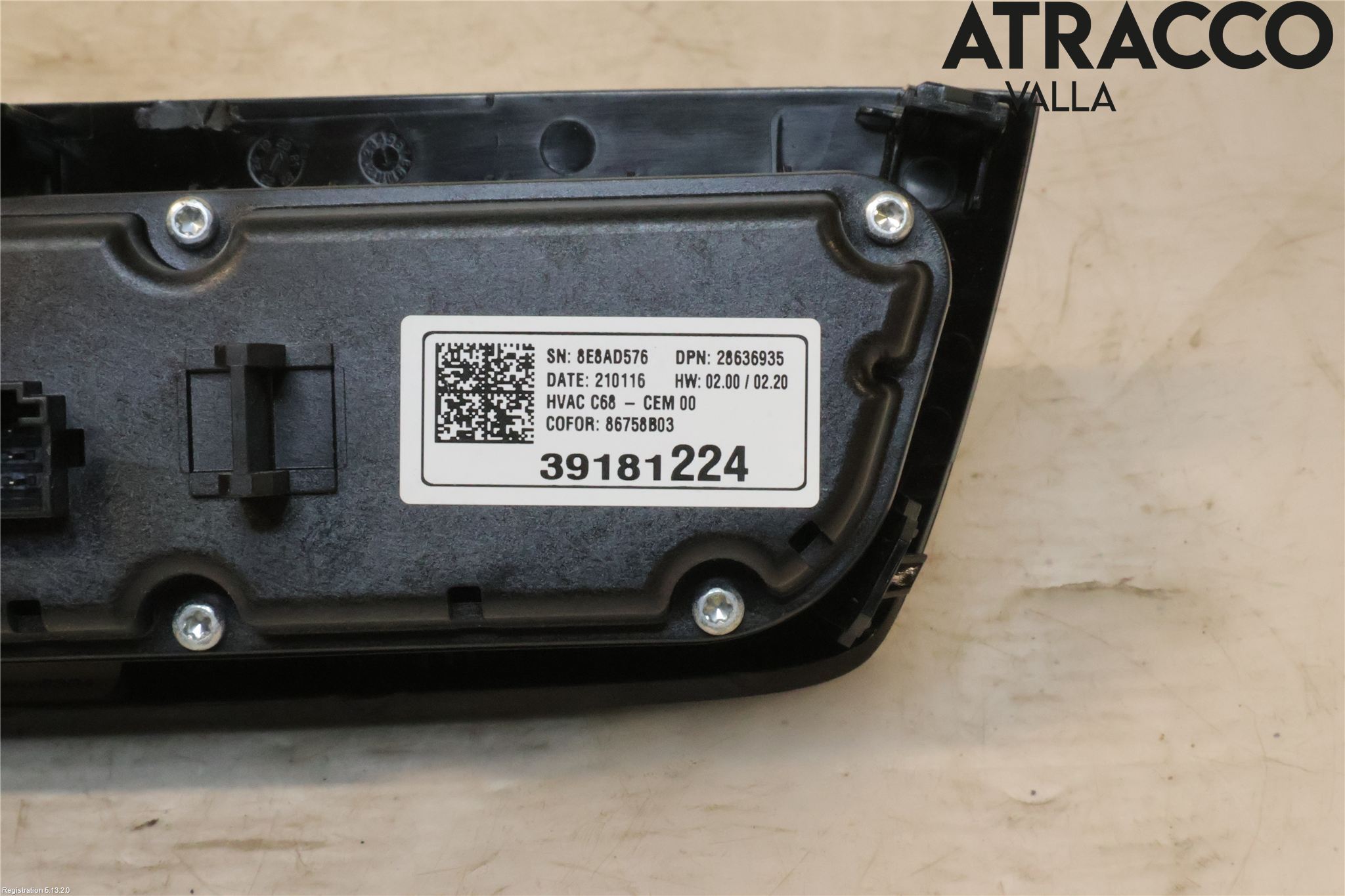 Opel CORSA F, CORSA-E 20- Varme Ac Betjening-Display