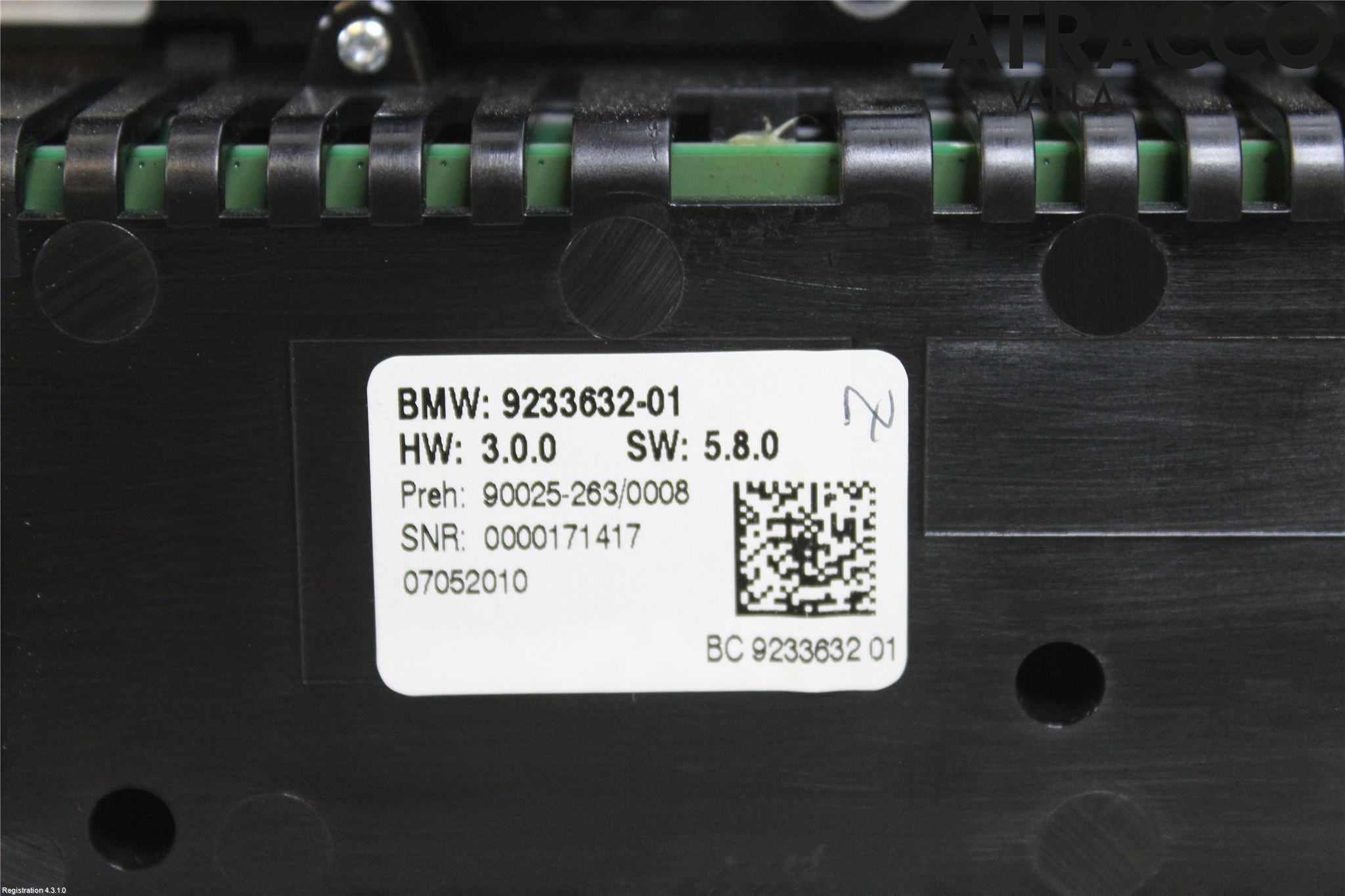 BMW 5 F10/F11/F18 09-17 Varme Ac Betjening-Display