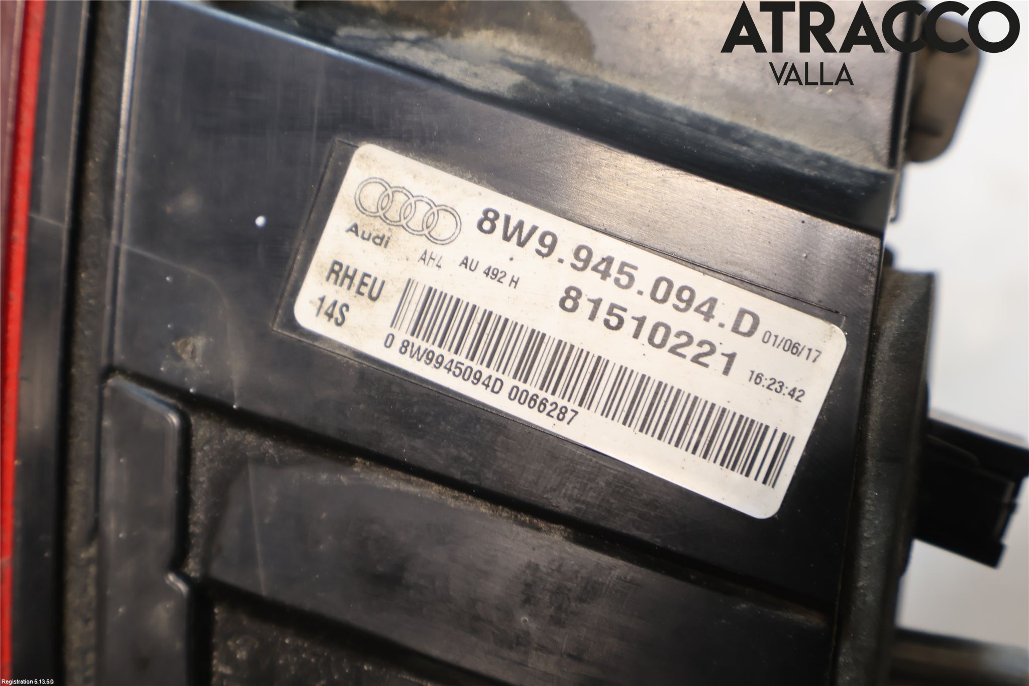 Audi A4/S4 B9 16-19 Baklykt Høyre  På Luke(Indre)
