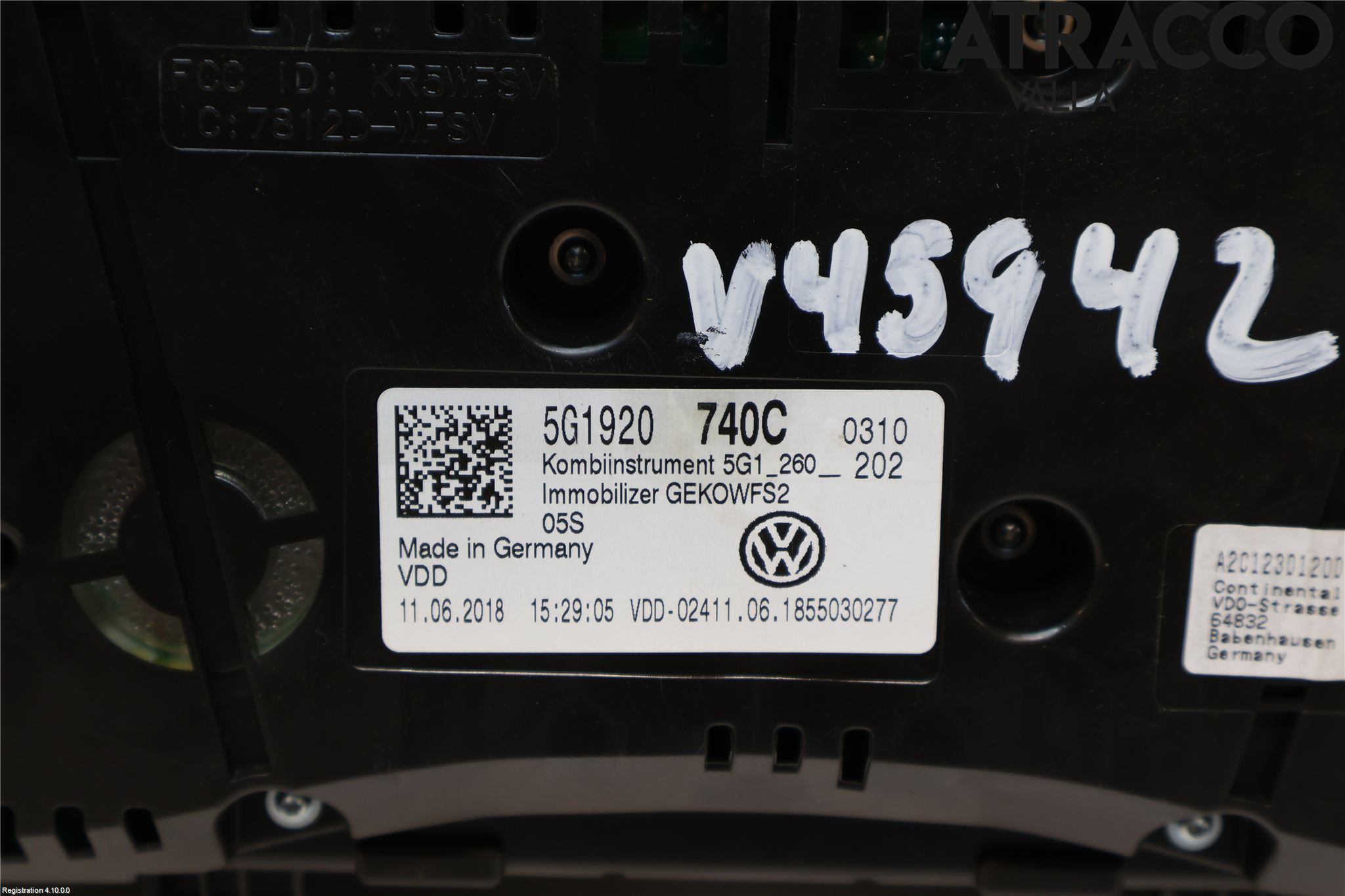 Volkswagen VW GOLF / E-GOLF VII 13-20 Instr Kombinert