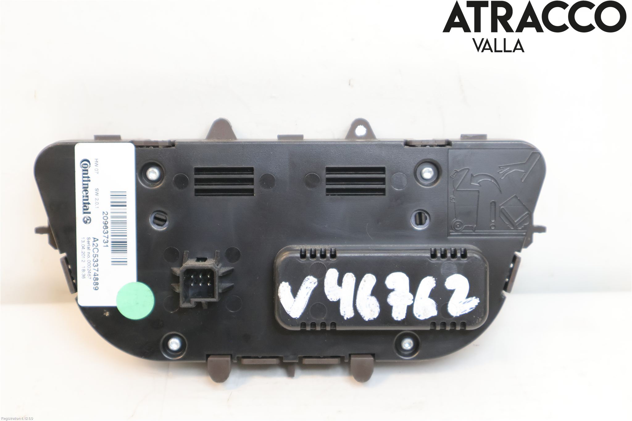 Opel ZAFIRA C 12-19 Varme Ac Betjening-Display