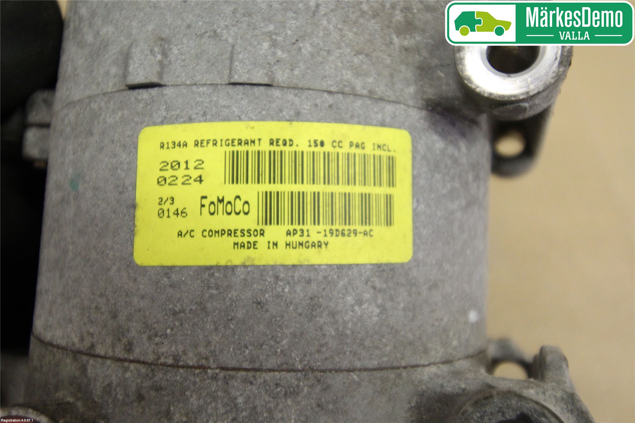 Ford FIESTA 09-12 Varme Ac Kompressor