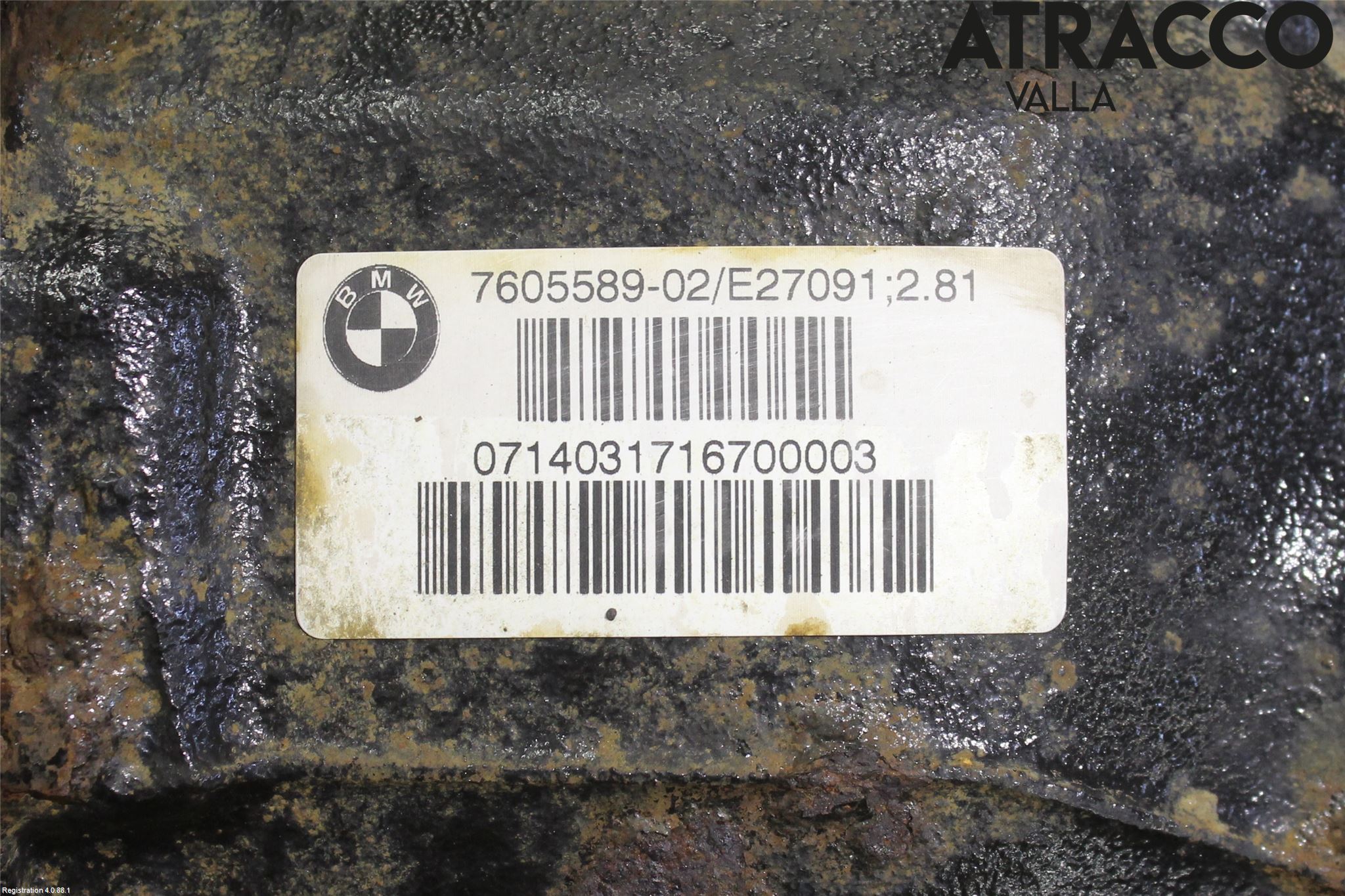 BMW 3 F30/F31/F80 12-19 Bakaksel Kardang Bak -Diff