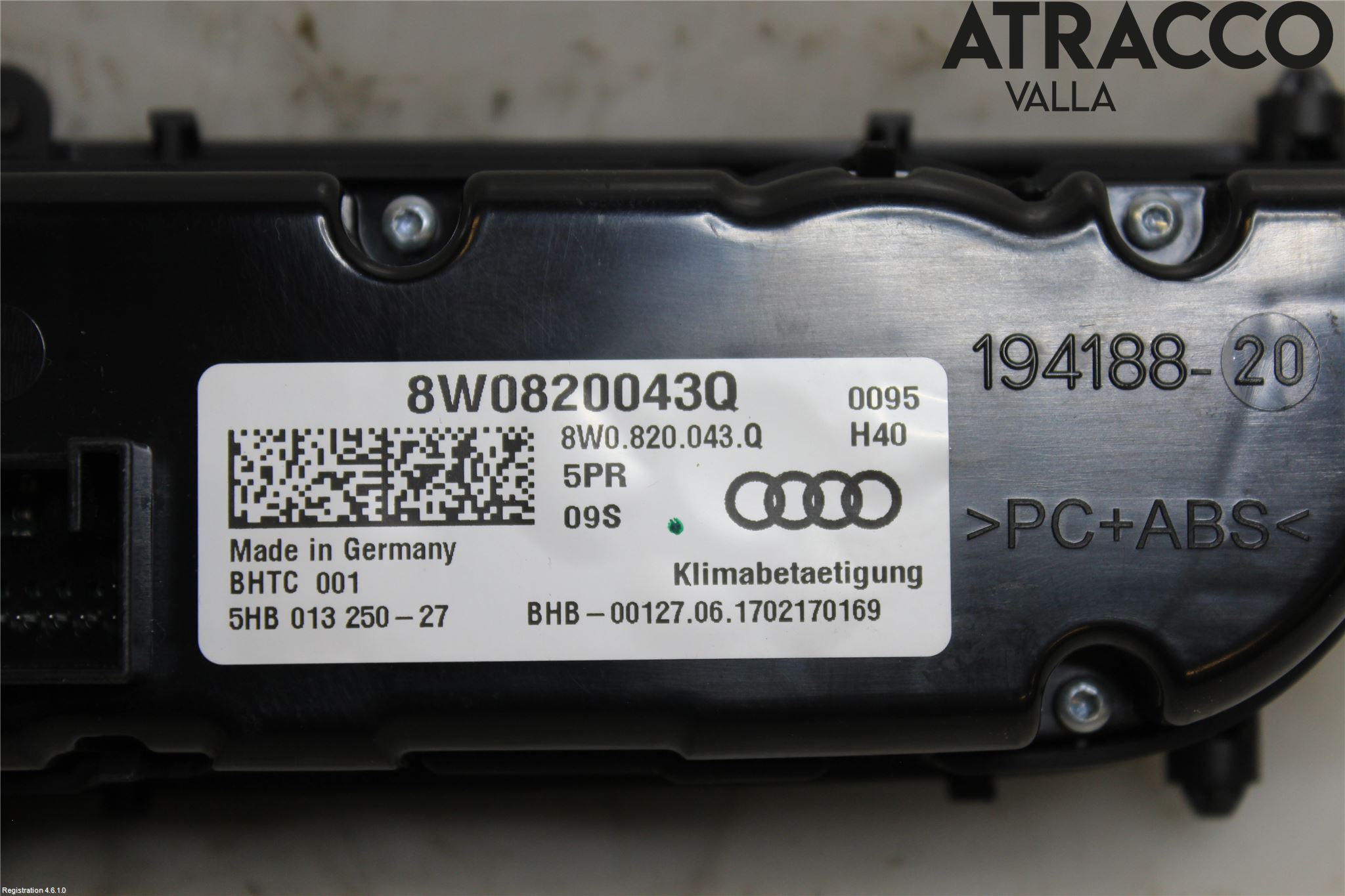 Audi A4/S4 B9 16-19 Varme Ac Betjening-Display