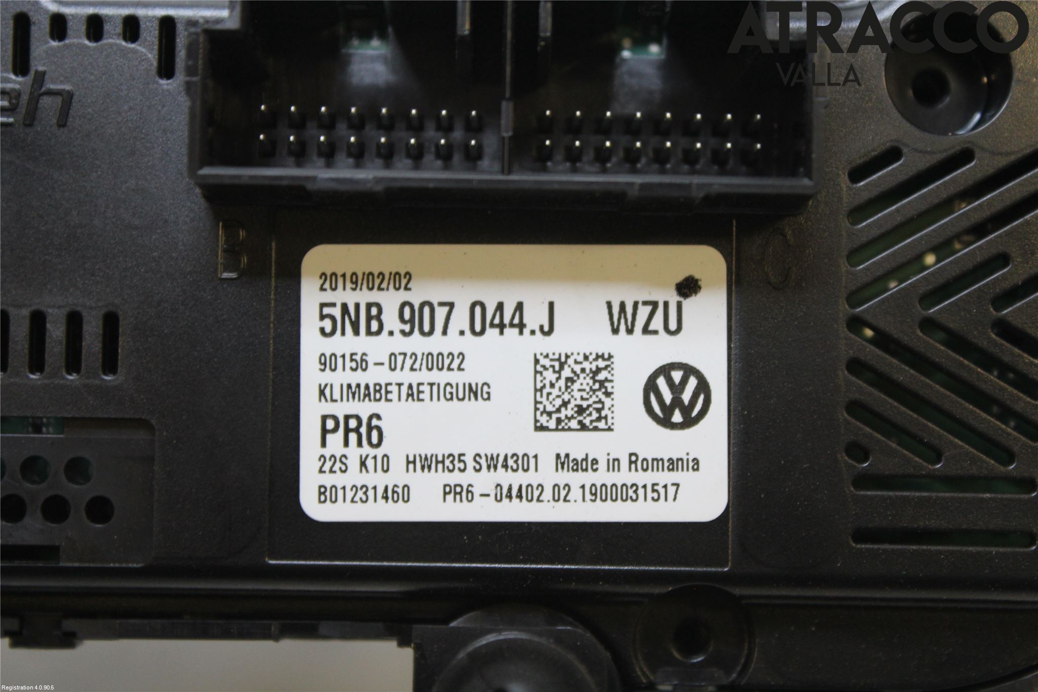 Volkswagen VW TIGUAN 16-24 Varme Ac Betjening-Display