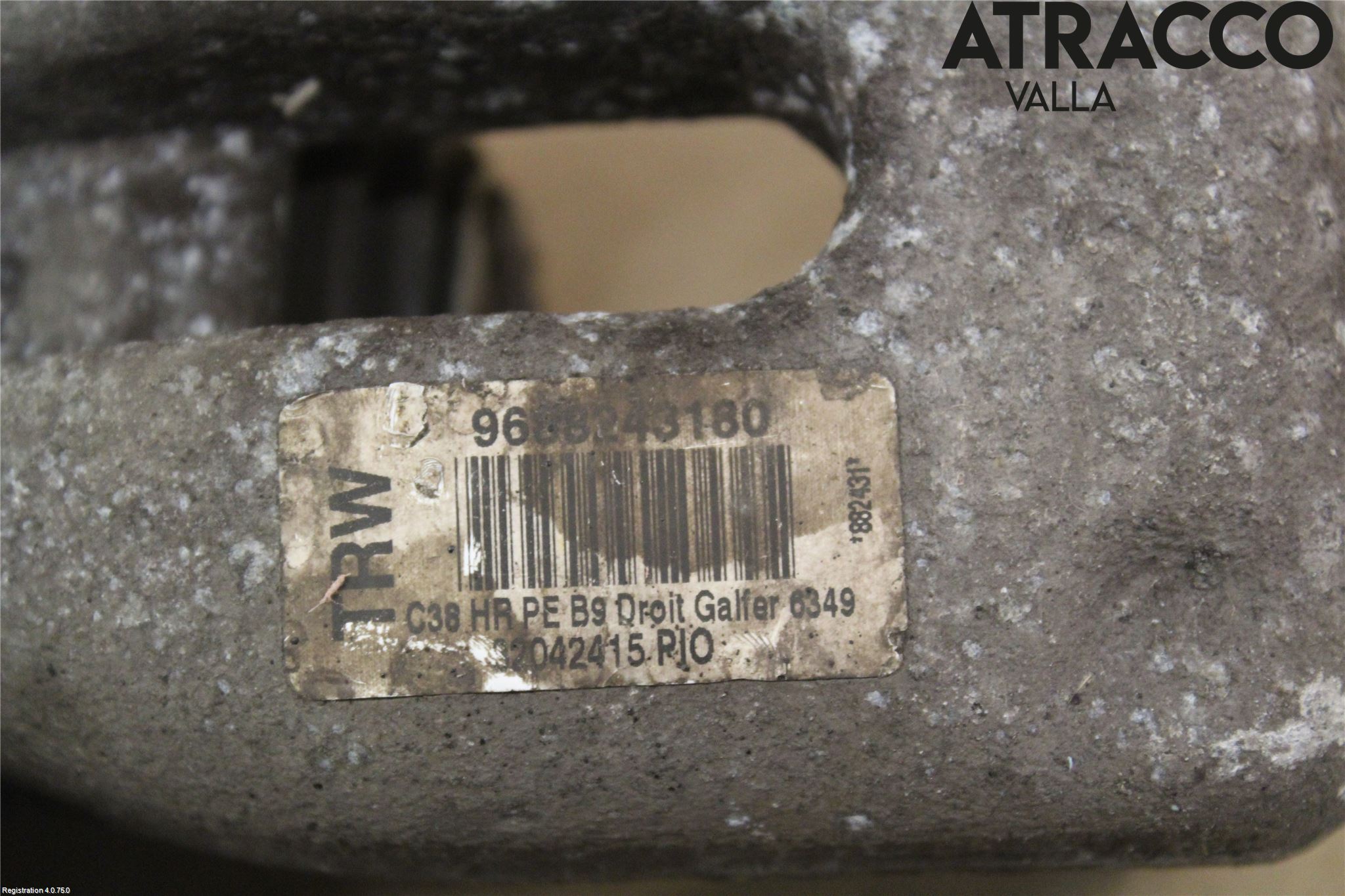 Peugeot PARTNER 08-15 Bremsecaliper Bak Høyre