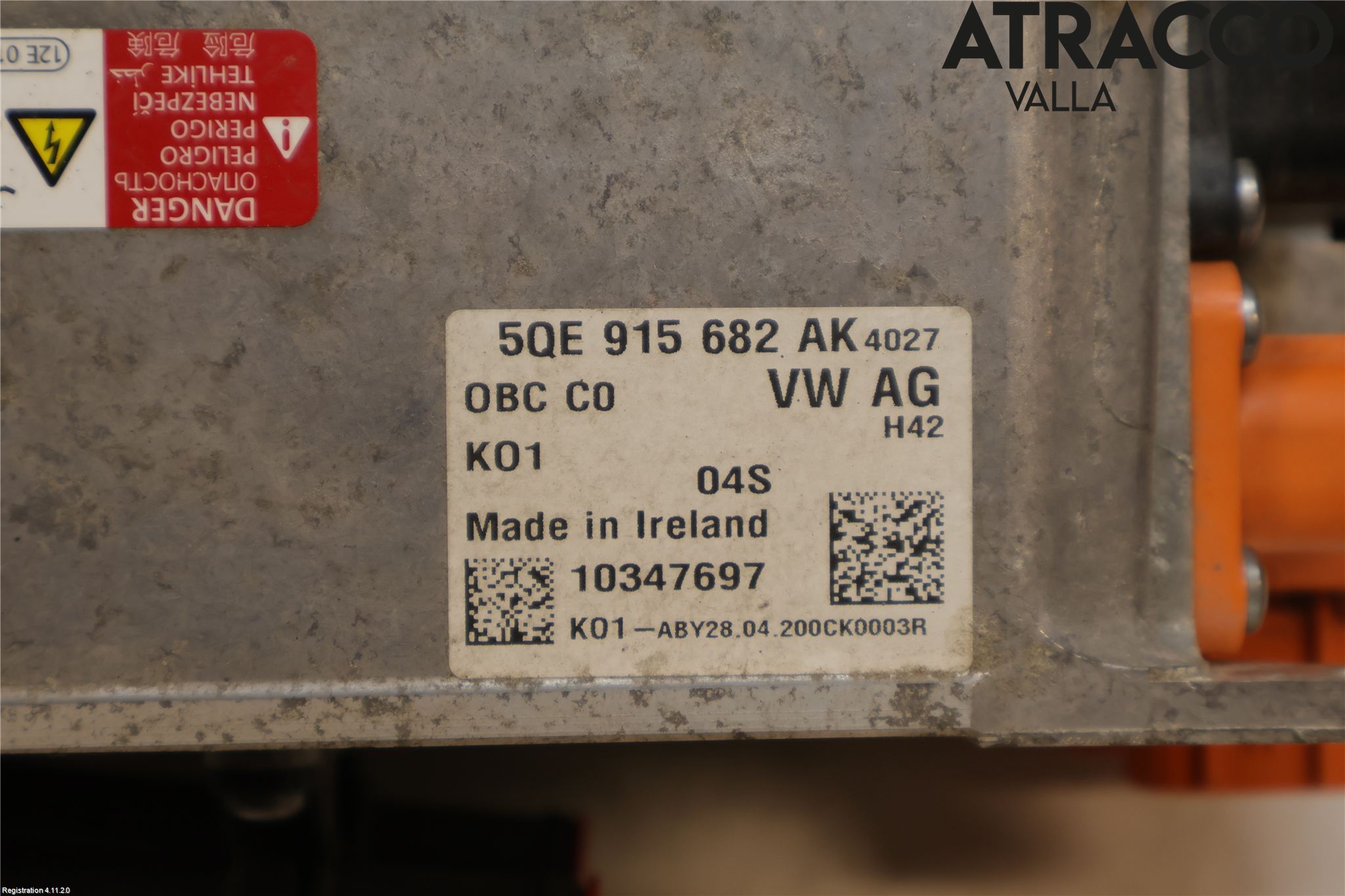 Volkswagen VW PASSAT 15-19 Batterilader Hybrid