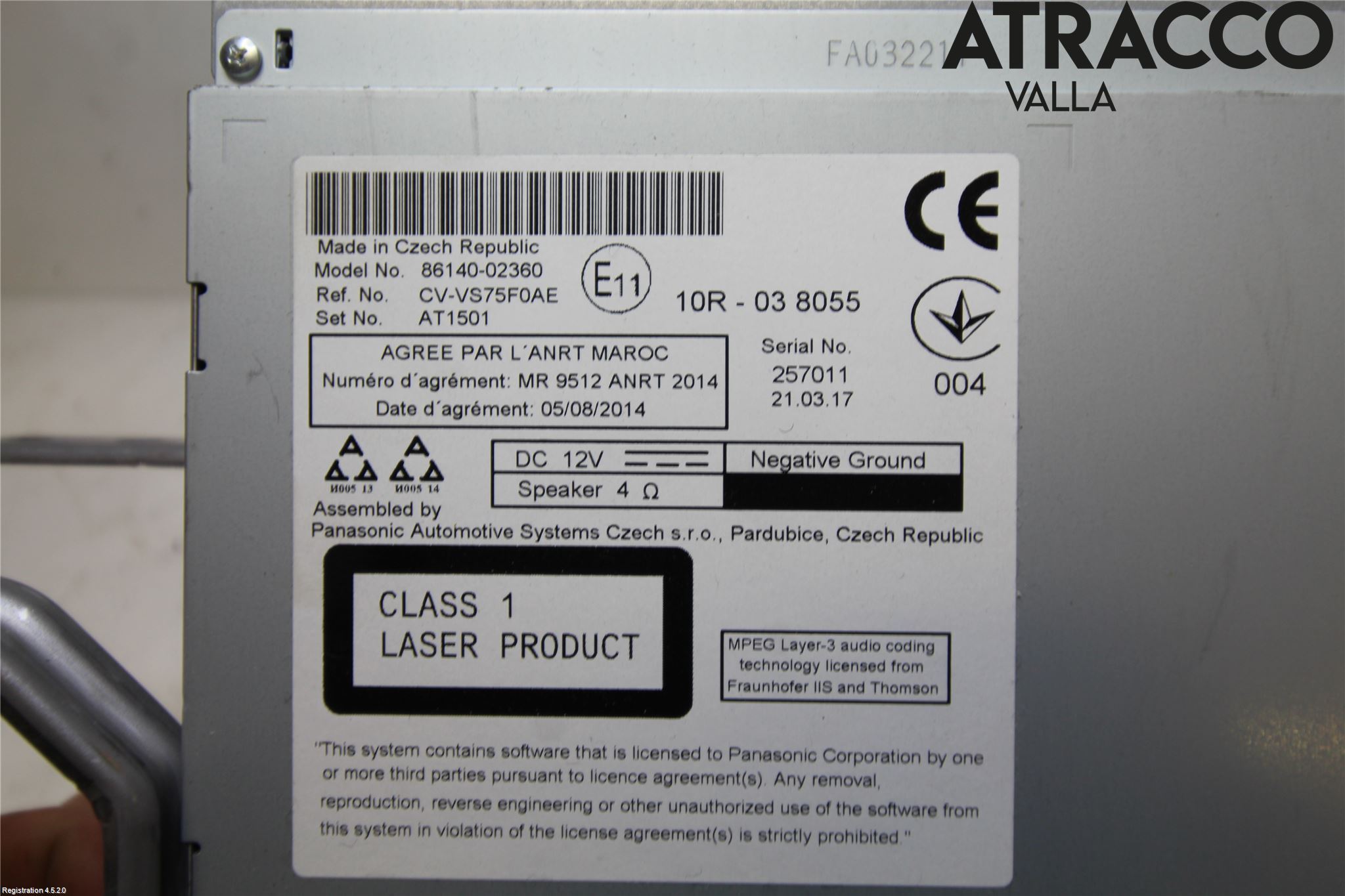 Toyota AURIS 13-19 Stereo Radio Med Cd