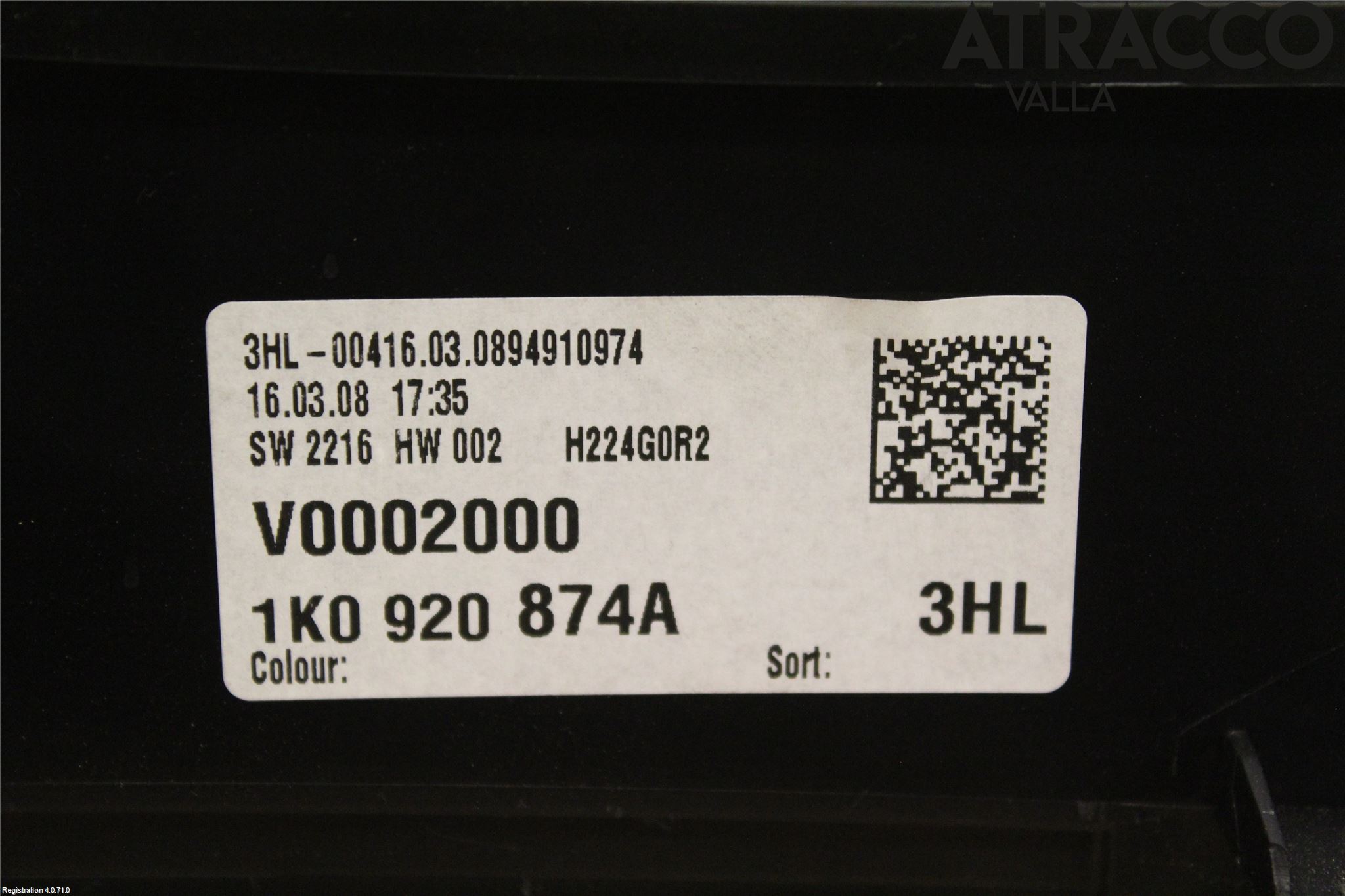 Volkswagen VW GOLF V 04-09 Instr Kombinert