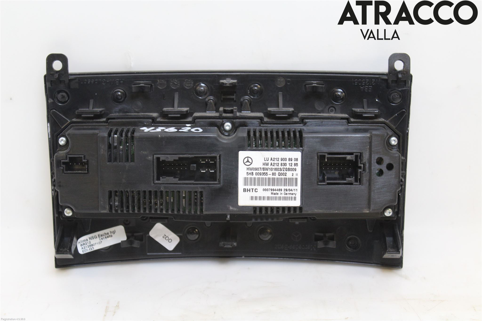 Mercedes-Benz MB E-KLASS (W212) 09-16 Varme Ac Betjening-Display
