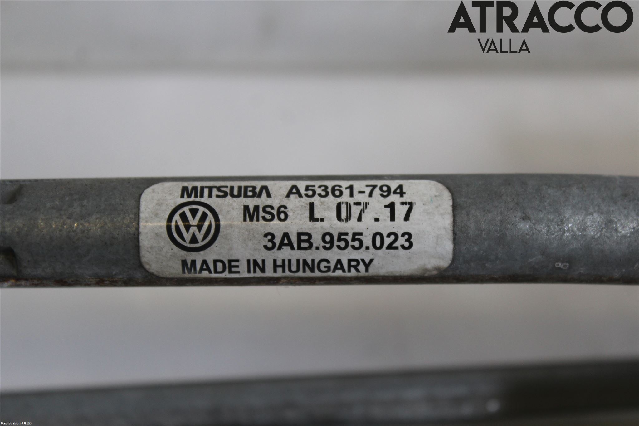 Volkswagen VW PASSAT 11-14 Viskeroverføring Frontrute