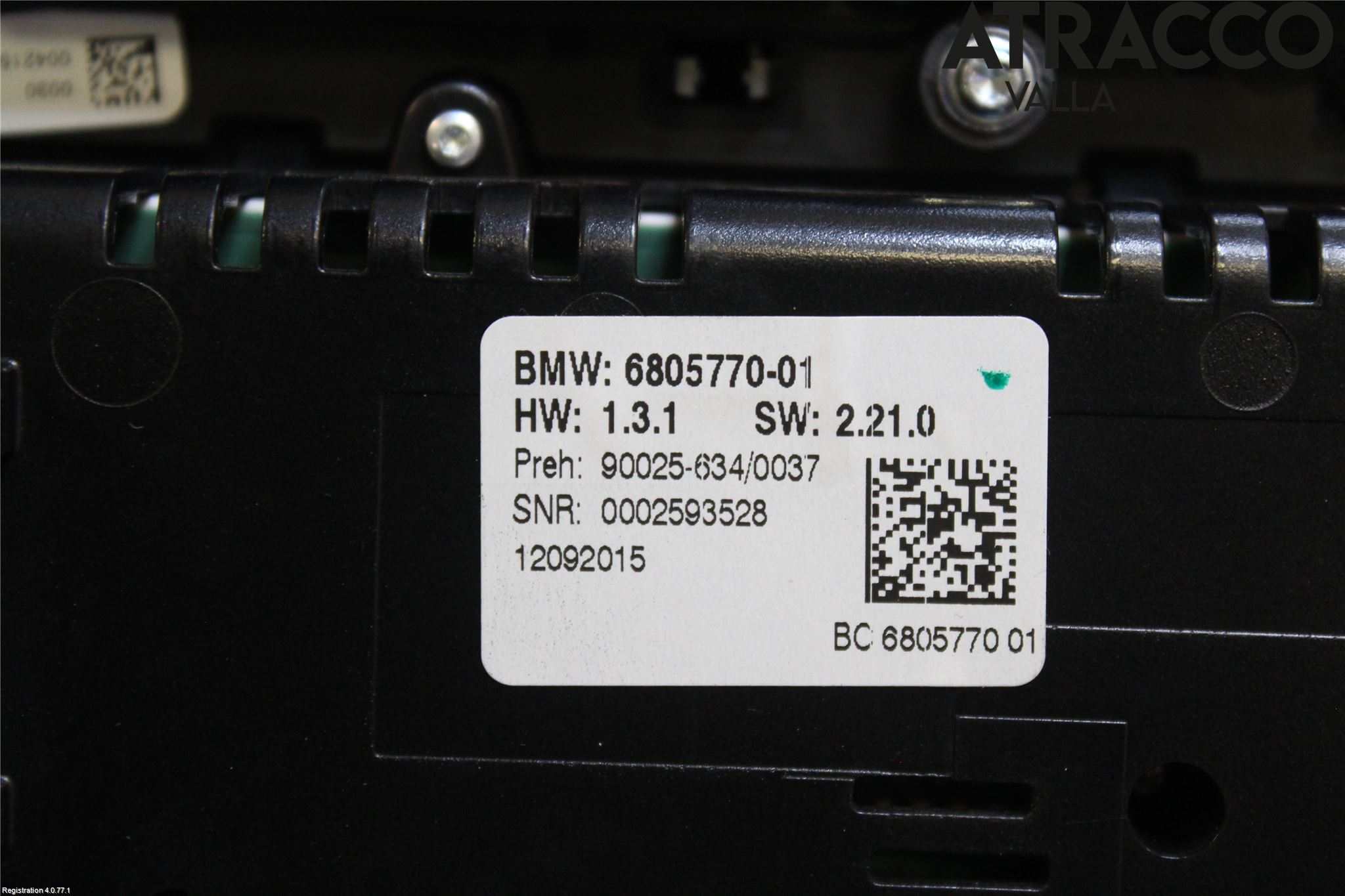 BMW 5 F10/F11/F18 09-17 Varme Ac Betjening-Display