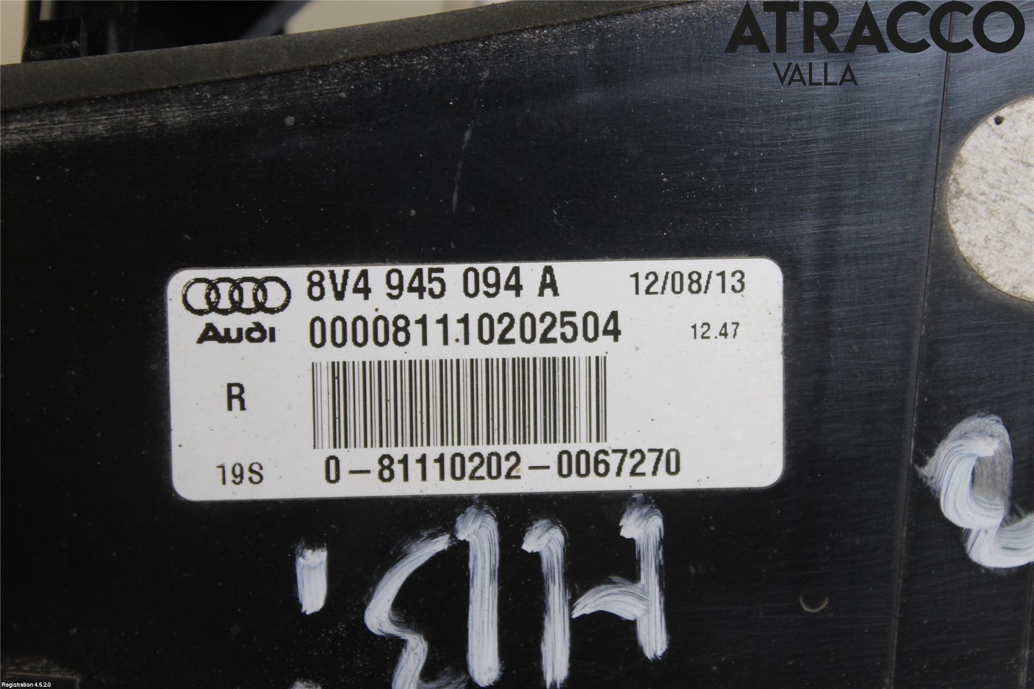 Audi A3/S3 05-13 Baklykt Høyre  På Luke(Indre)