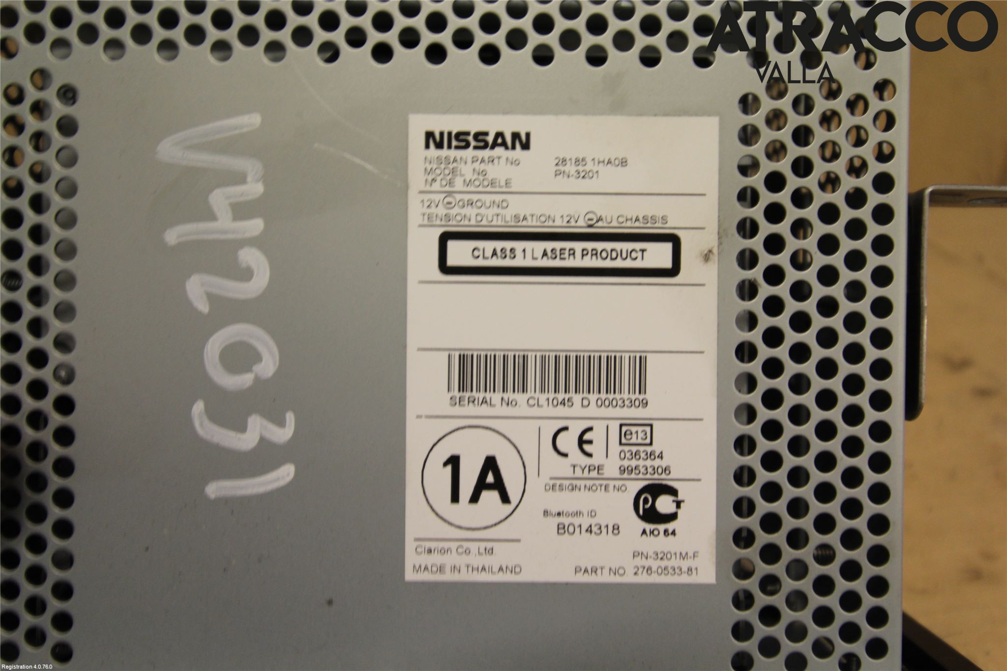 Nissan MICRA 11-16 Stereo Radio Med Cd