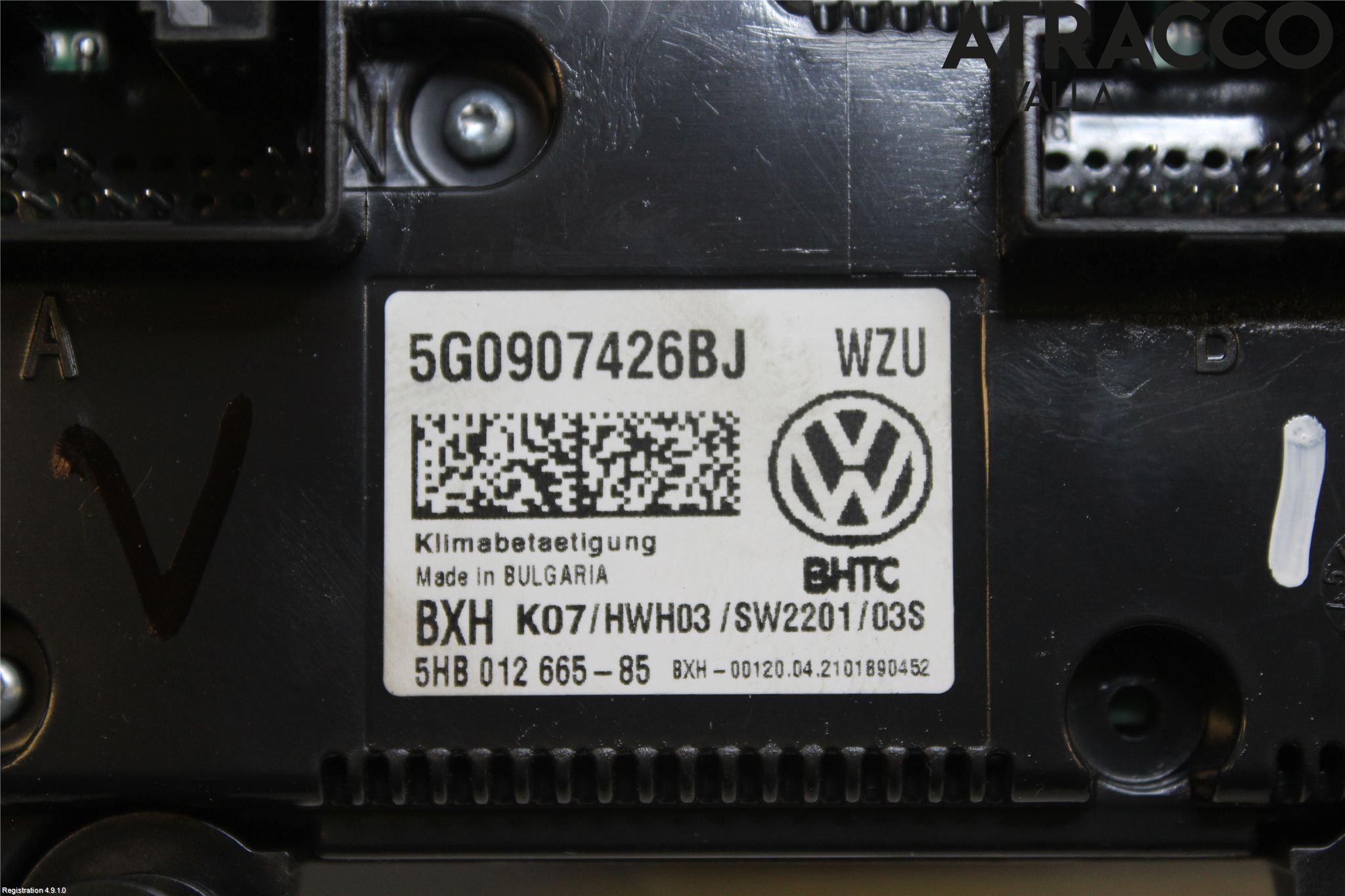 Volkswagen VW T-ROC 18- Varme Ac Betjening-Display