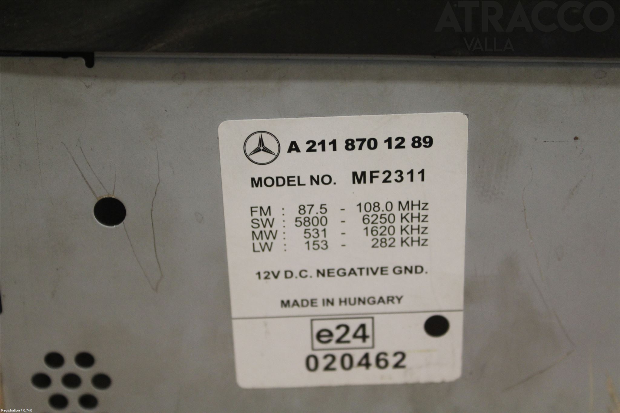 Mercedes-Benz MB E-KLASS (W211) 02-09 Stereo Radio Med Cd