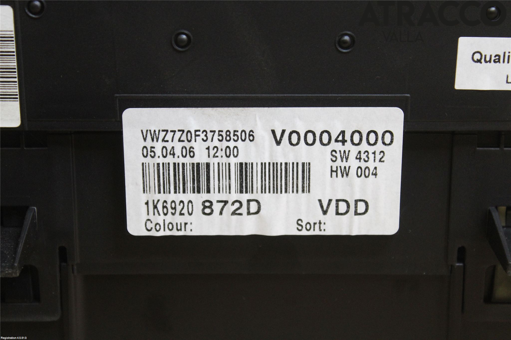 Volkswagen VW GOLF V 04-09 Instr Kombinert