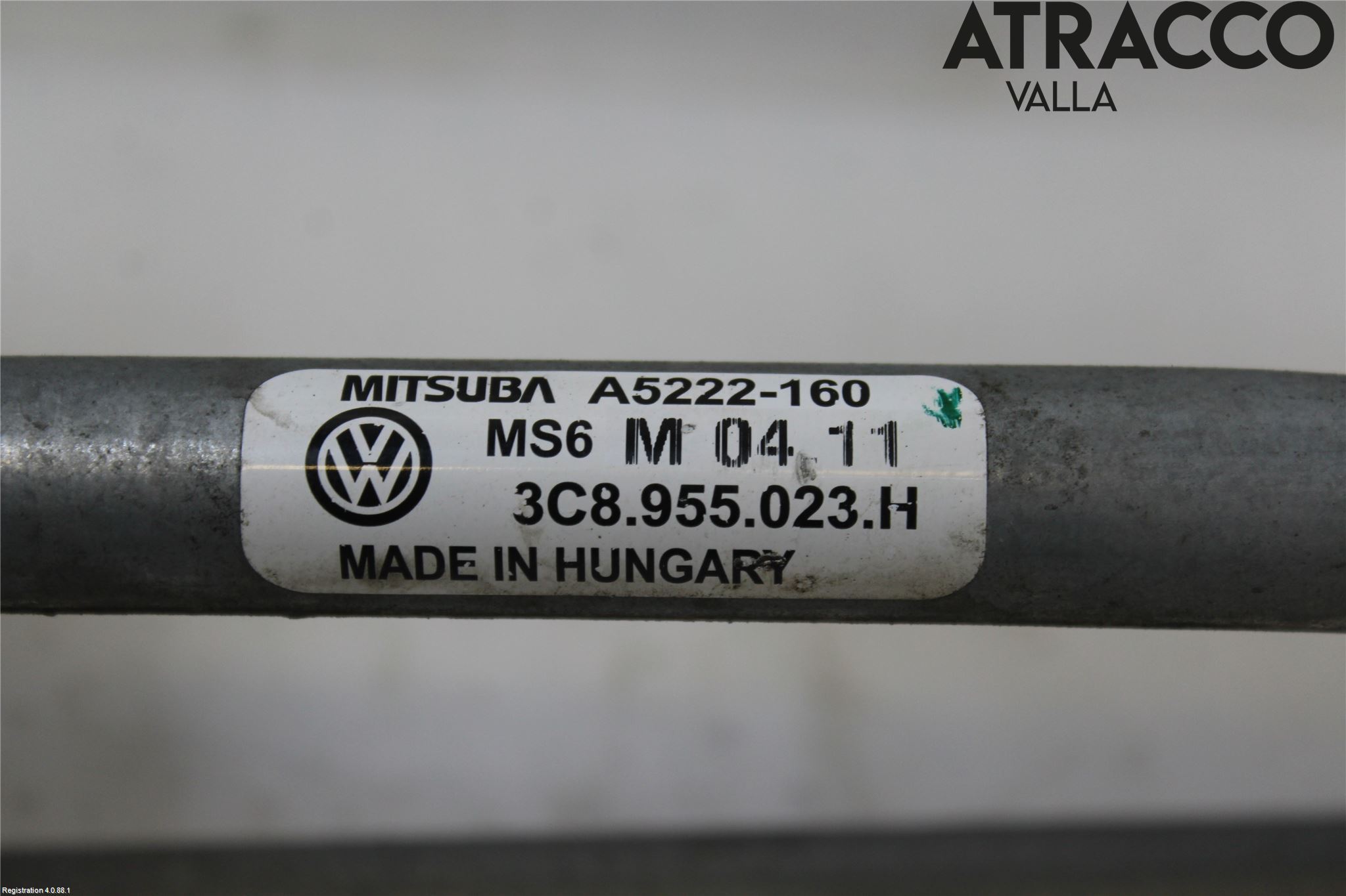 Volkswagen VW PASSAT CC 08-16 Viskeroverføring Frontrute