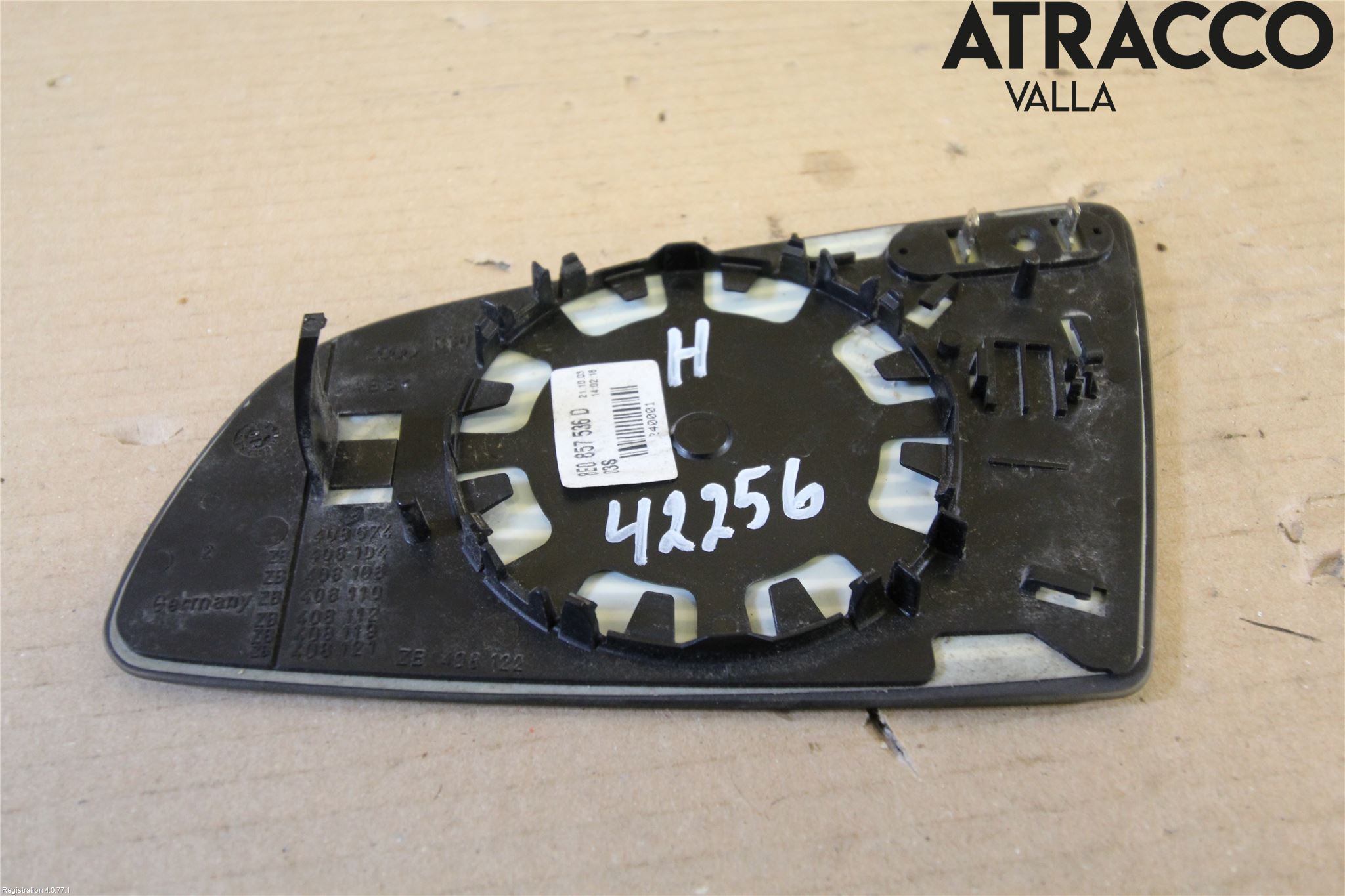 Audi A3/S3     04-05 Speil Glass H