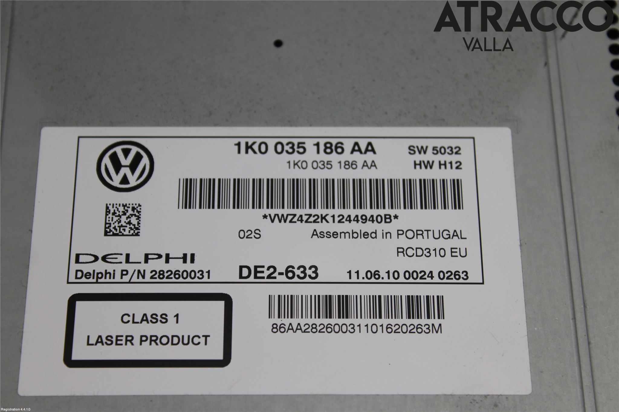 Volkswagen VW GOLF VI 09-13 Stereo Radio Med Cd