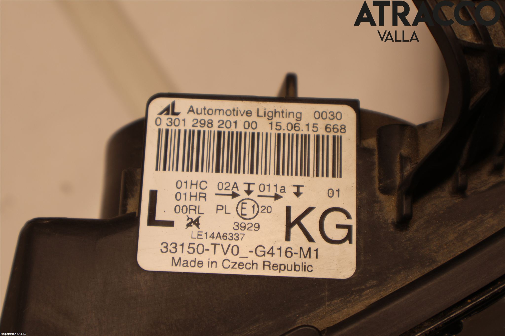 Honda CIVIC 12-16 Frontlykt Venstre