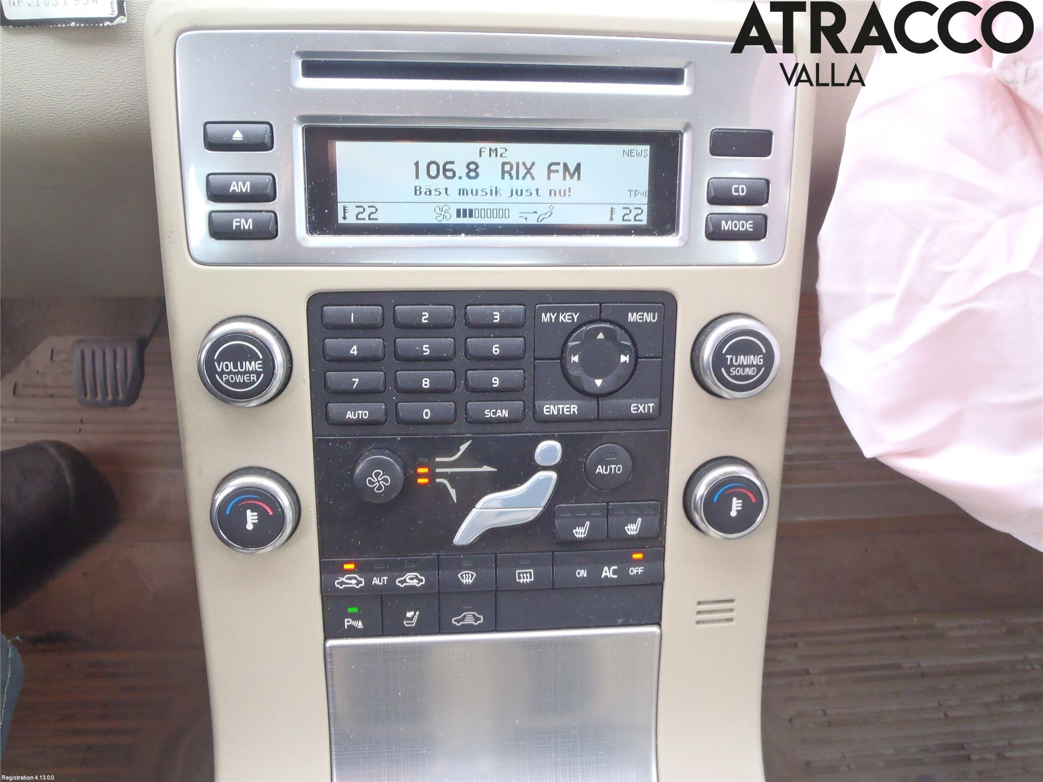Volvo S80 07-13 Varme Ac Betjening-Display