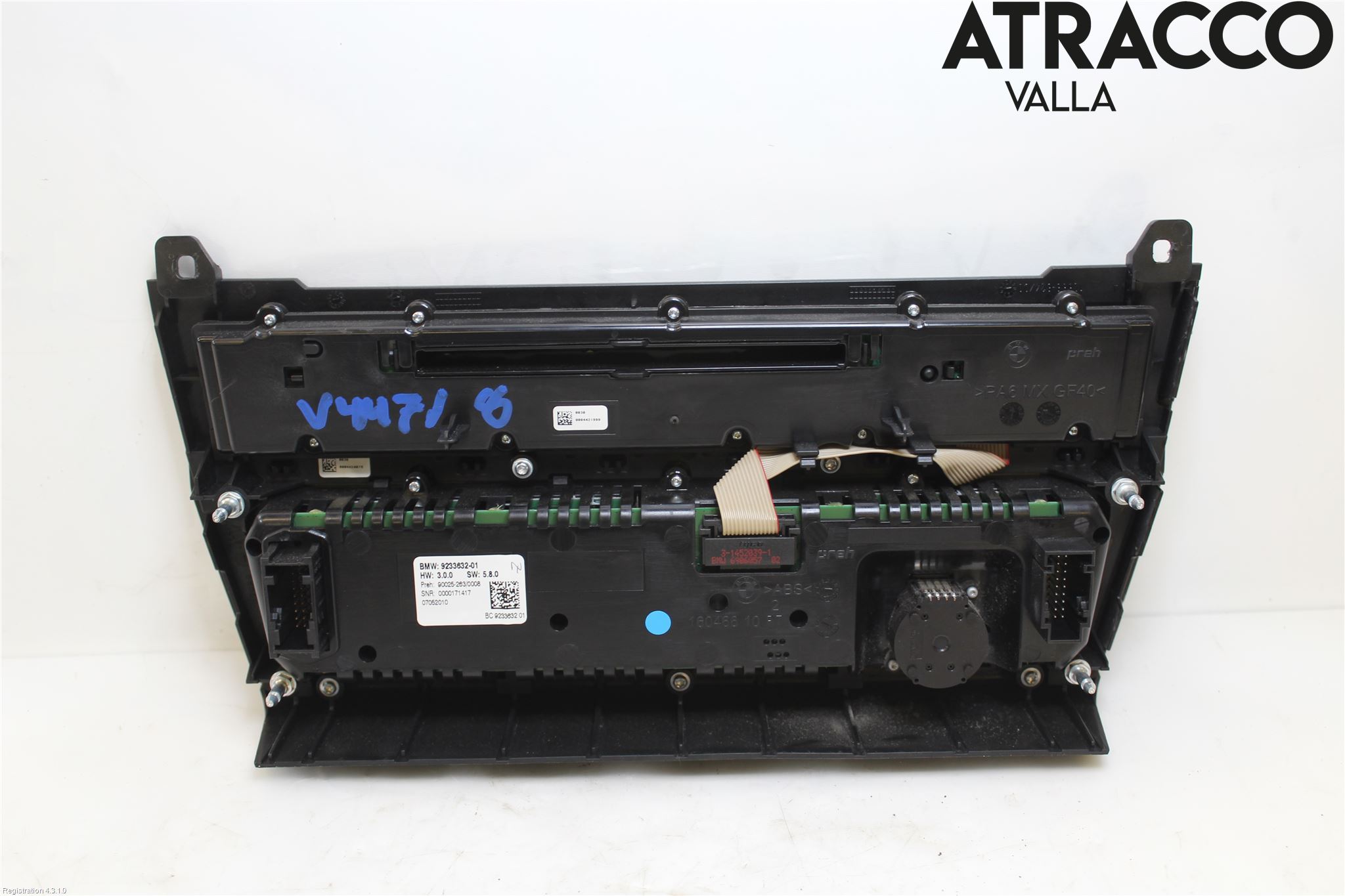 BMW 5 F10/F11/F18 09-17 Varme Ac Betjening-Display