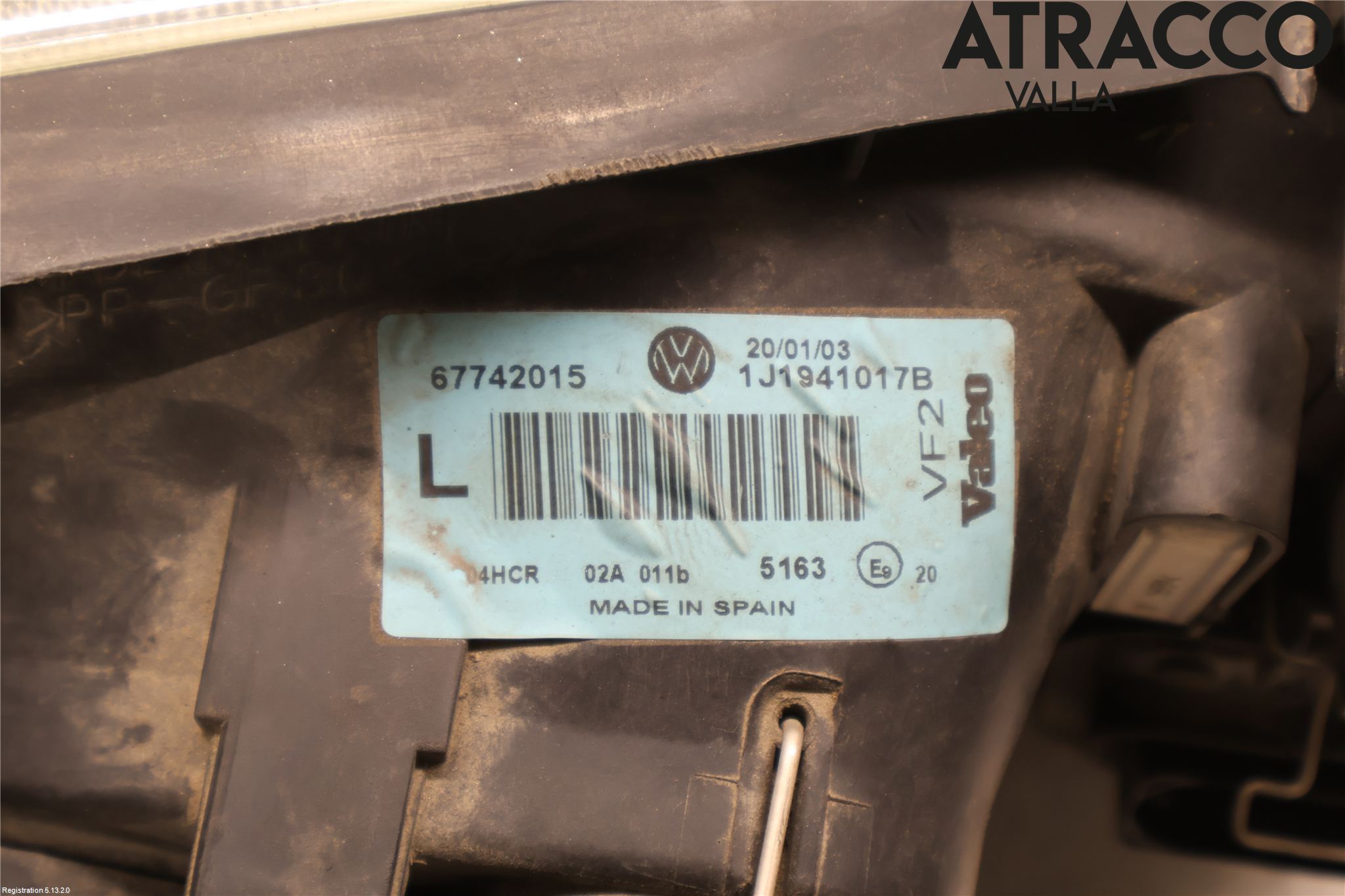 Volkswagen VW GOLF IV 98-06 Frontlykt Venstre