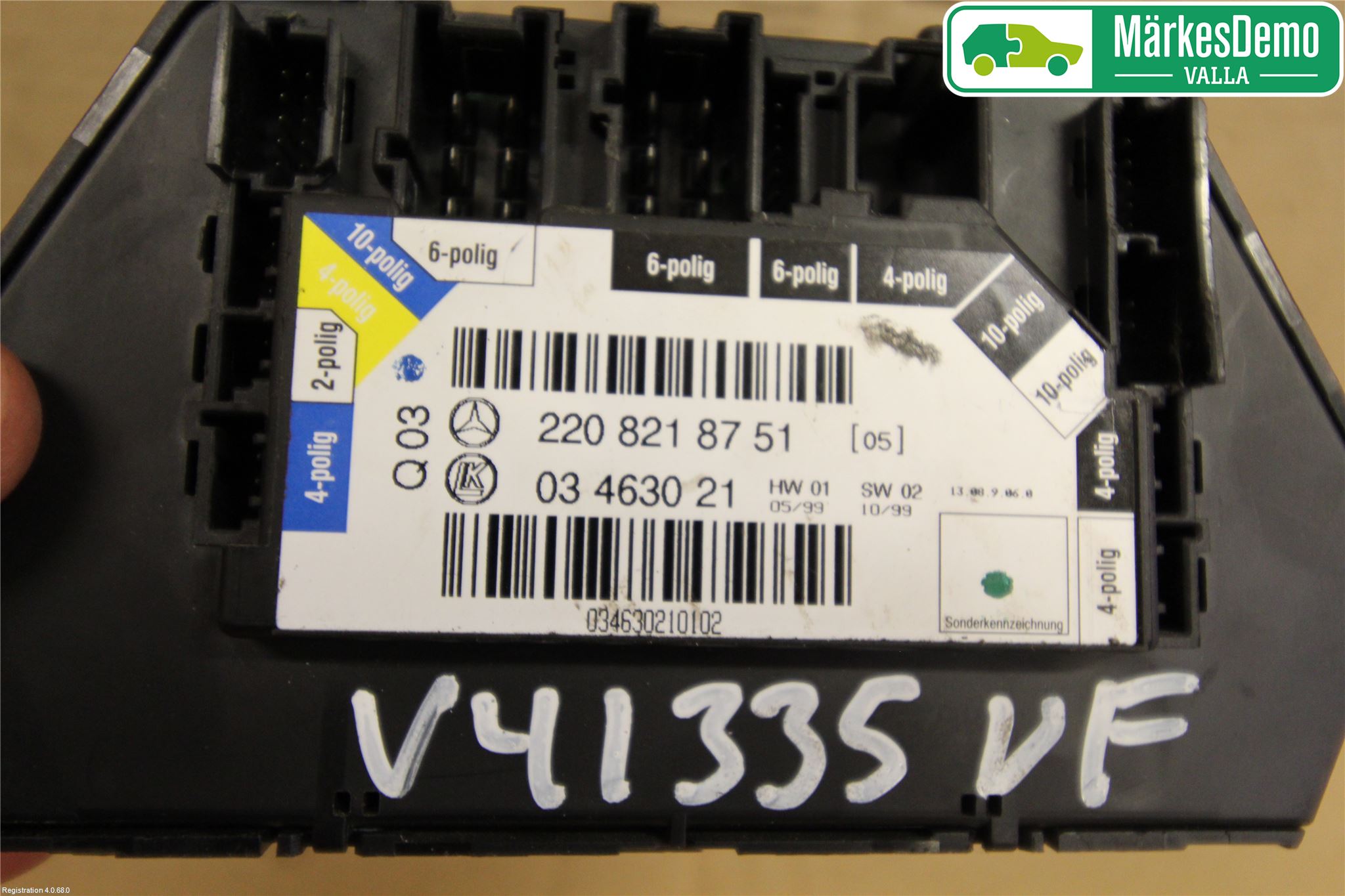 Mercedes-Benz MB S-KLASS (W220)  99-05 Bryter Sete Regulering