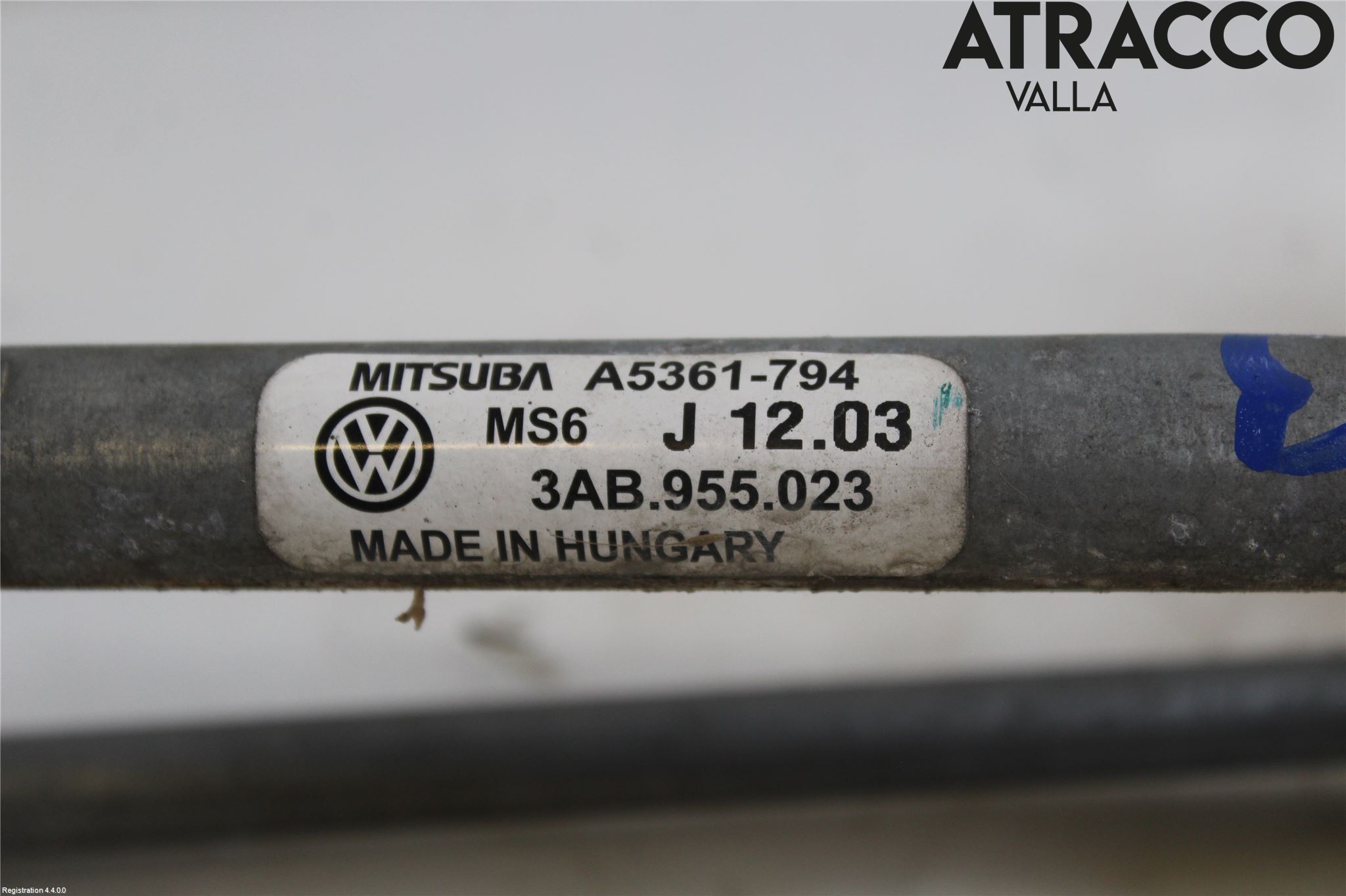 Volkswagen VW PASSAT 11-14 Viskeroverføring Frontrute