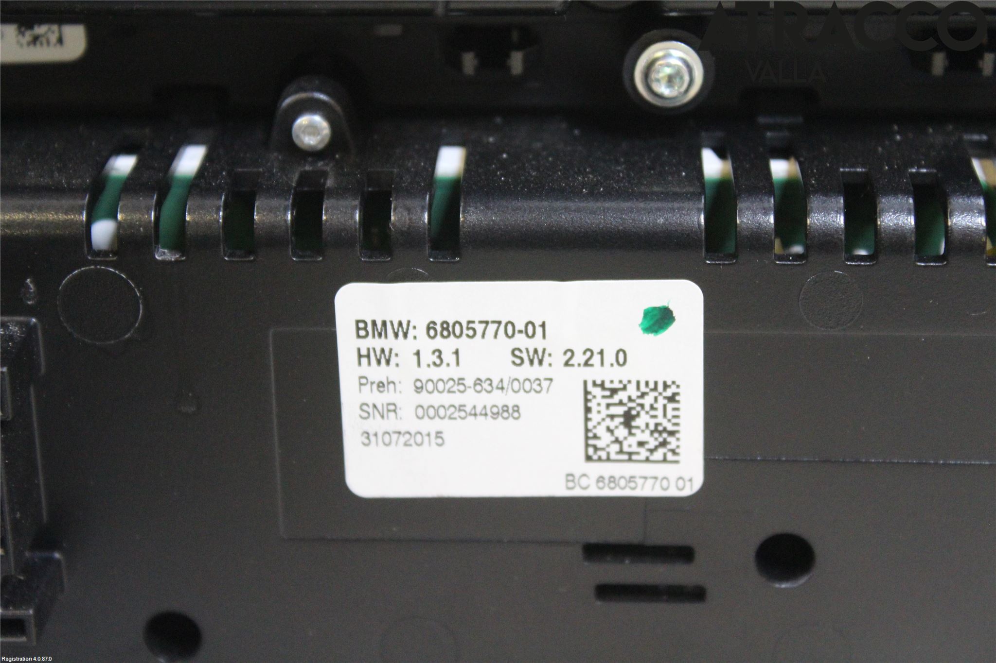 BMW 5 F10/F11/F18 09-17 Varme Ac Betjening-Display