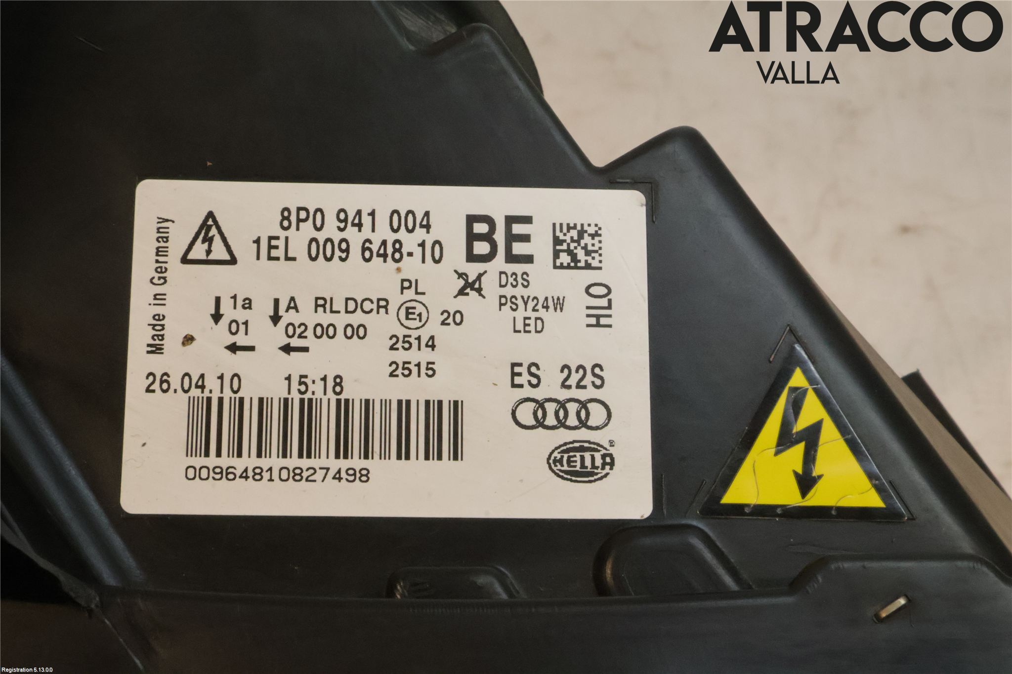 Audi A3/S3 05-13 Frontlykt Høyre