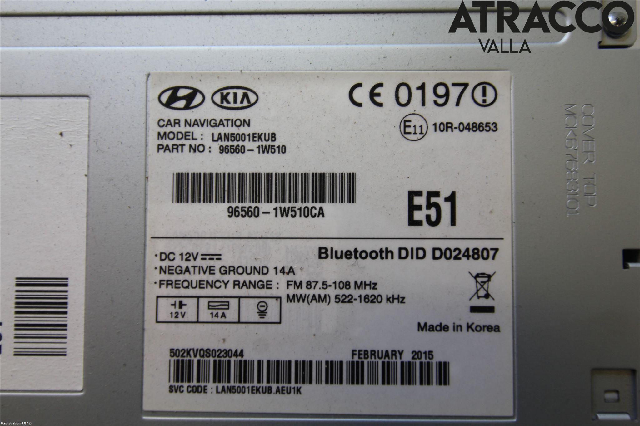 Kia RIO 12-16 Stereo Radio Med Cd