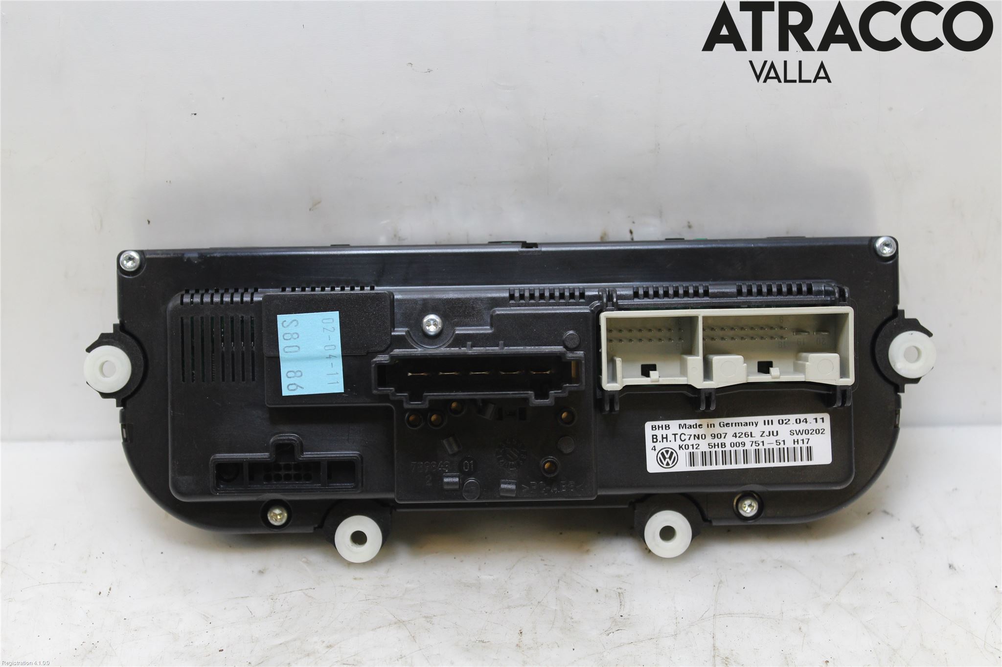 Volkswagen VW GOLF VI 09-13 Varme Ac Betjening-Display