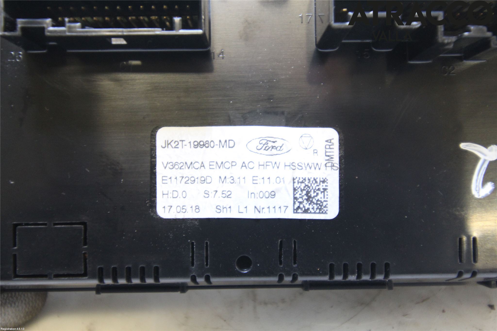Ford TRANSIT SKÅP/BUSS 14-22 Varme Ac Betjening-Display