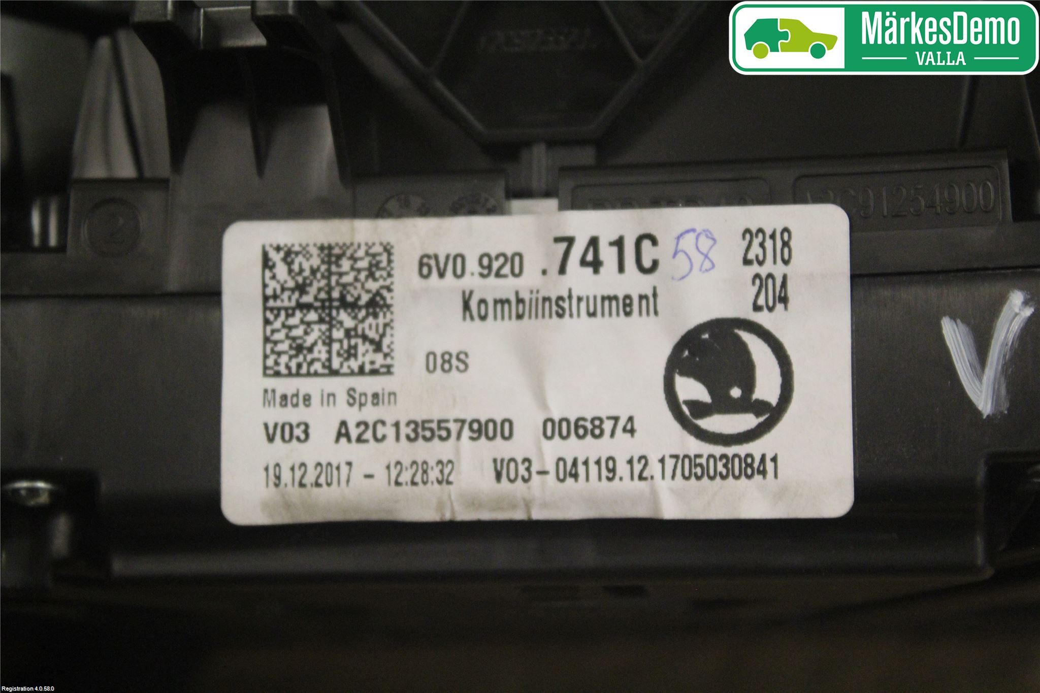 Skoda FABIA 15-21 Instr Kombinert