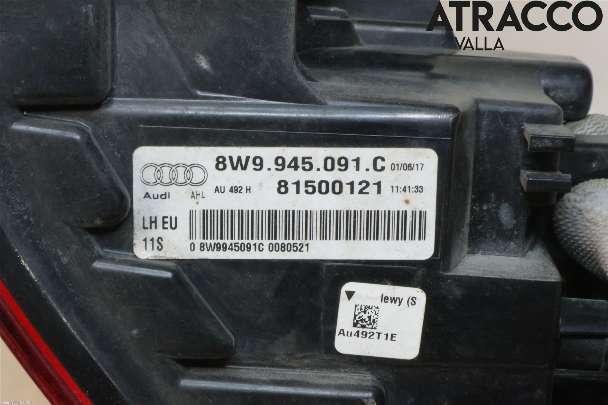 Audi A4/S4 B9 16-19 Baklykt Venstre