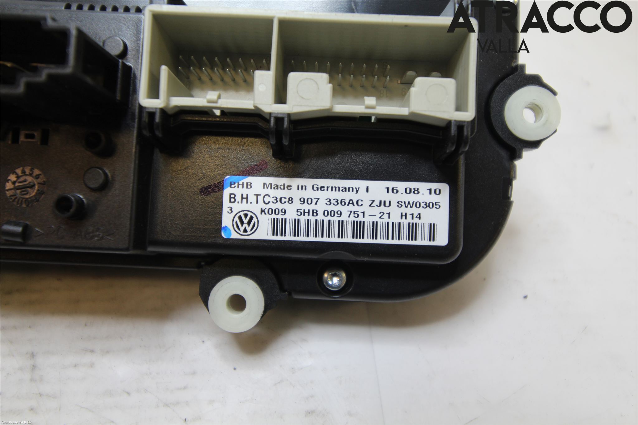 Volkswagen VW GOLF VI 09-13 Varme Ac Betjening-Display