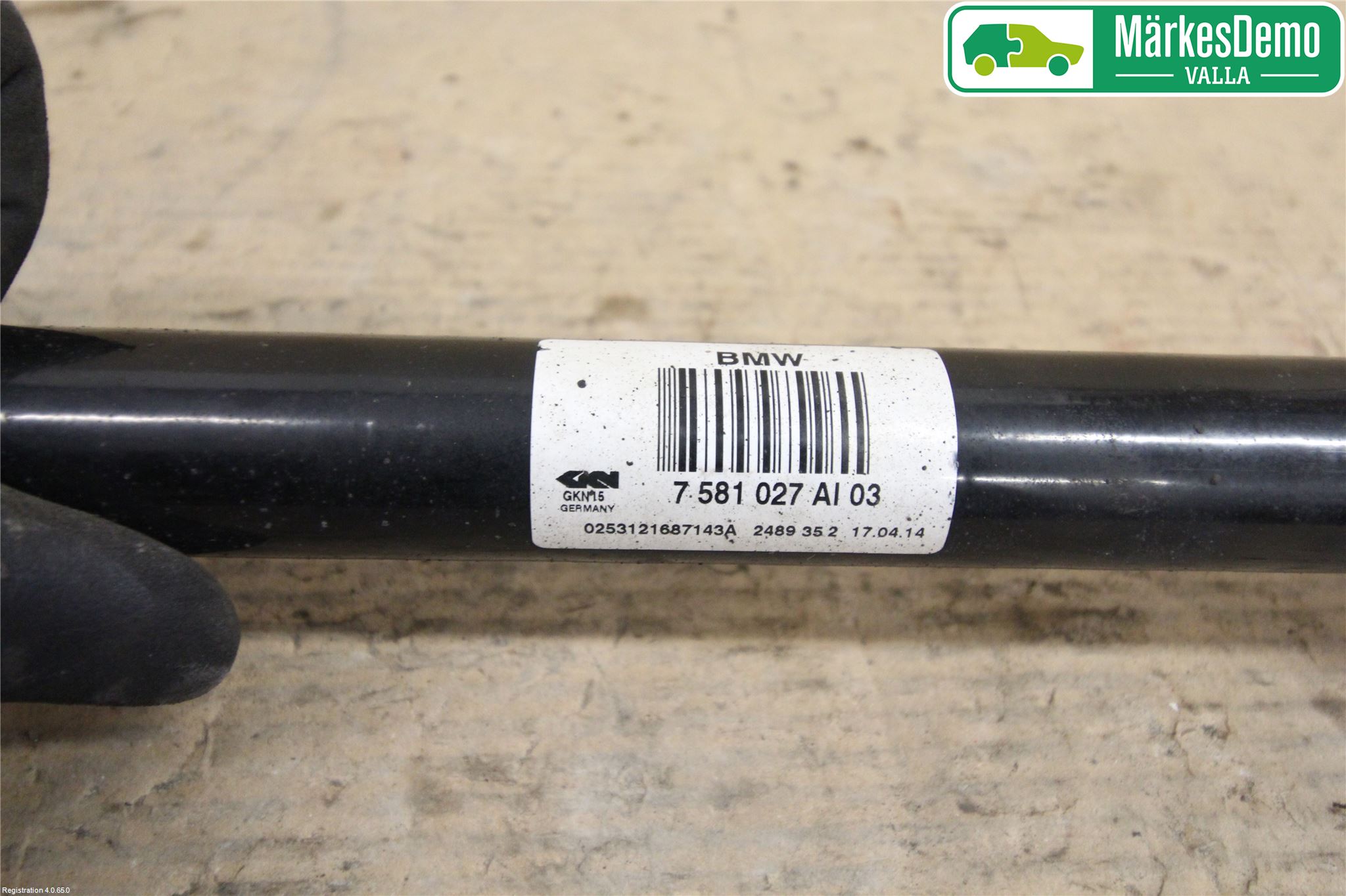 BMW 5 F10/F11/F18 09-17 Drivaksel Bak Kompl Venstre