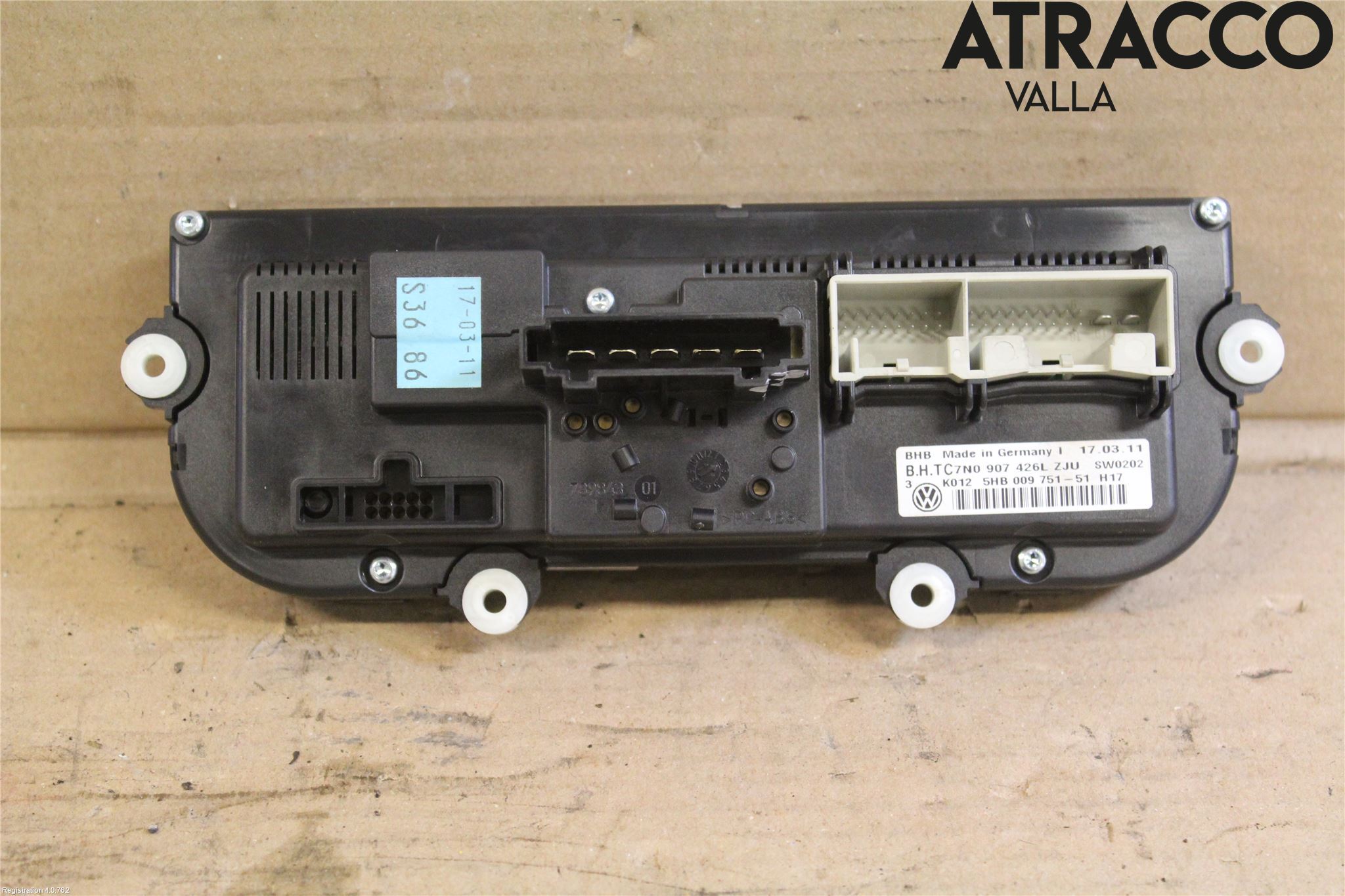 Volkswagen VW GOLF VI 09-13 Varme Ac Betjening-Display